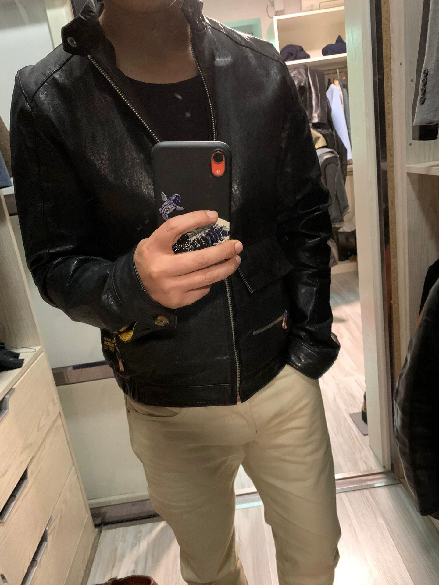 G-Star Black Leather Biker Jacket Size US M / EU 48-50 / 2 - 6 Thumbnail
