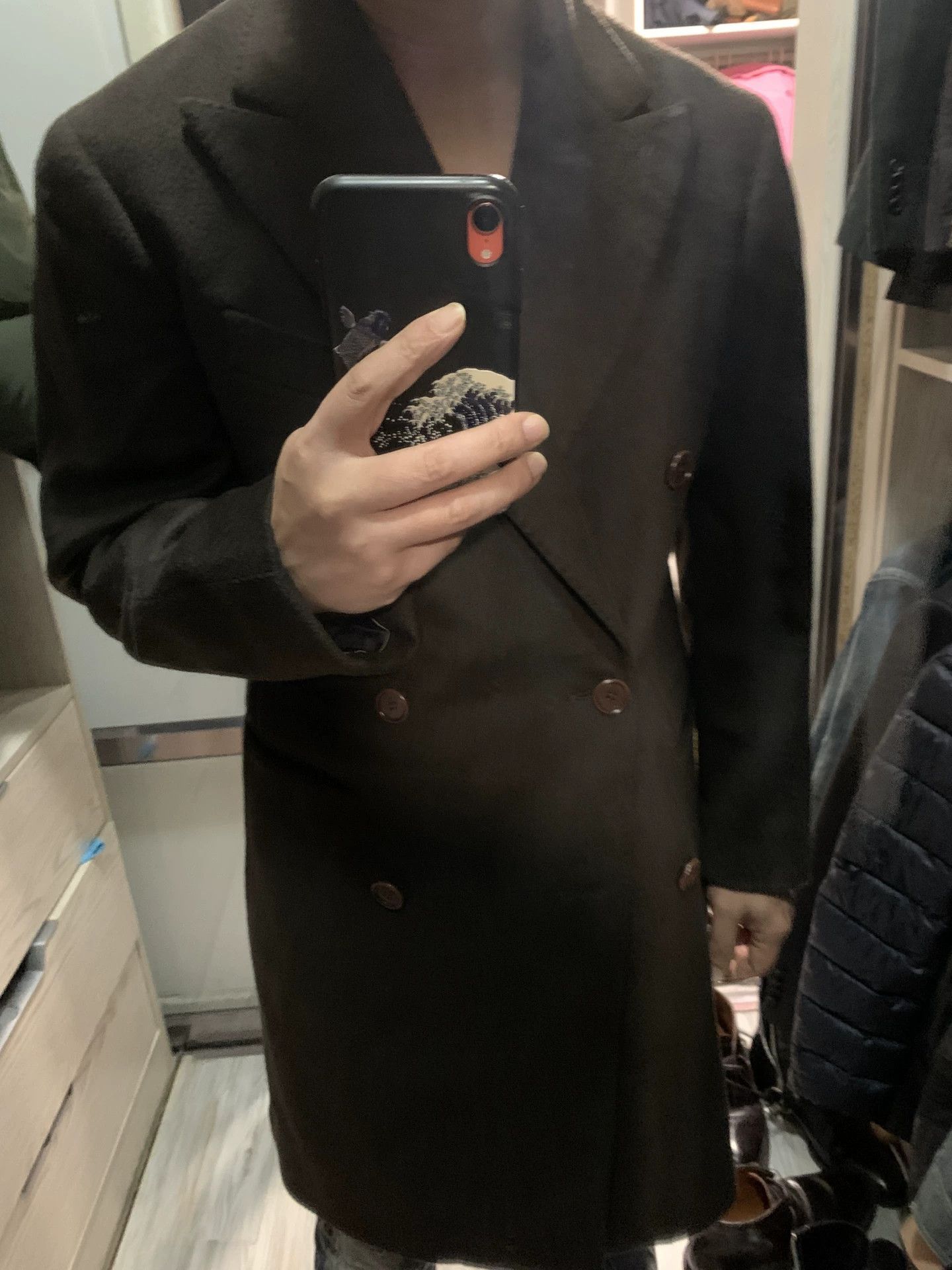 Stile Latino Brown Double-Breasted Long Coat Size S Size US S / EU 44-46 / 1 - 5 Thumbnail