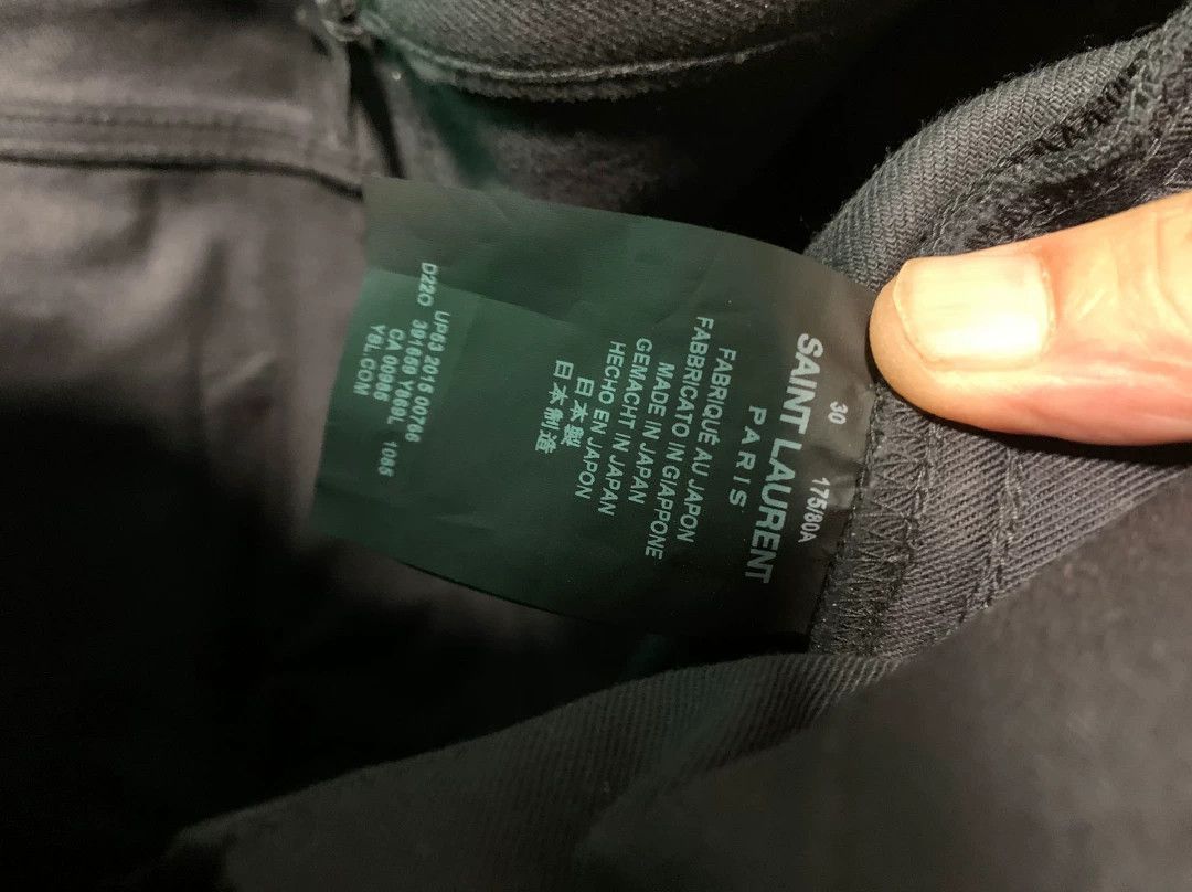 Saint Laurent Paris Black Ripped Denim Jeans Size 30 Size US 30 / EU 46 - 4 Thumbnail