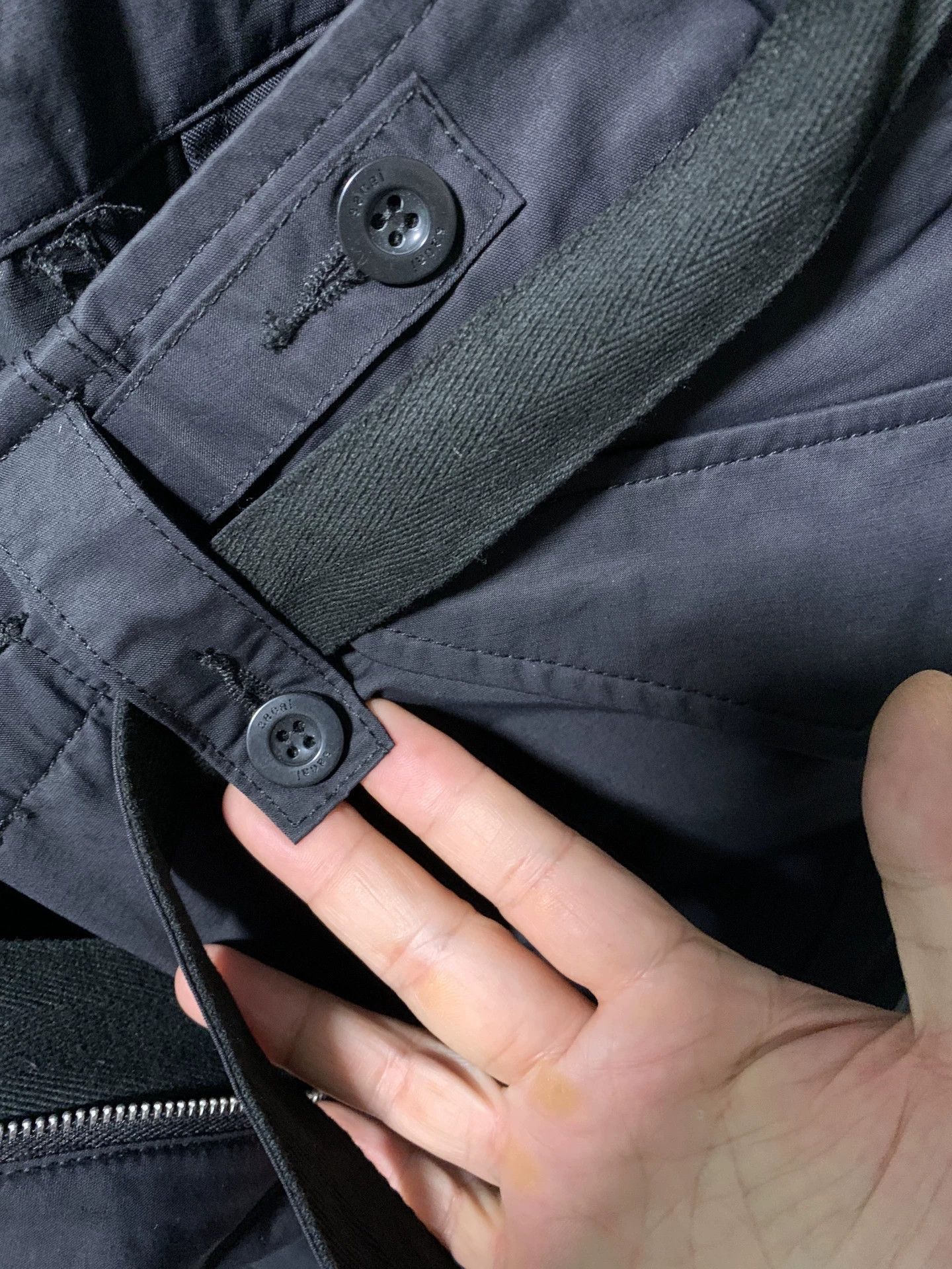 Sacai Black Cargo Pants with Belt, Size 32 Size US 32 / EU 48 - 4 Thumbnail