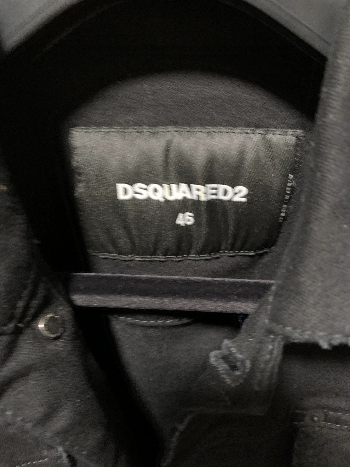 Dsquared2 Black Denim Jacket with Button Closure and Pockets Size US S / EU 44-46 / 1 - 2 Thumbnail
