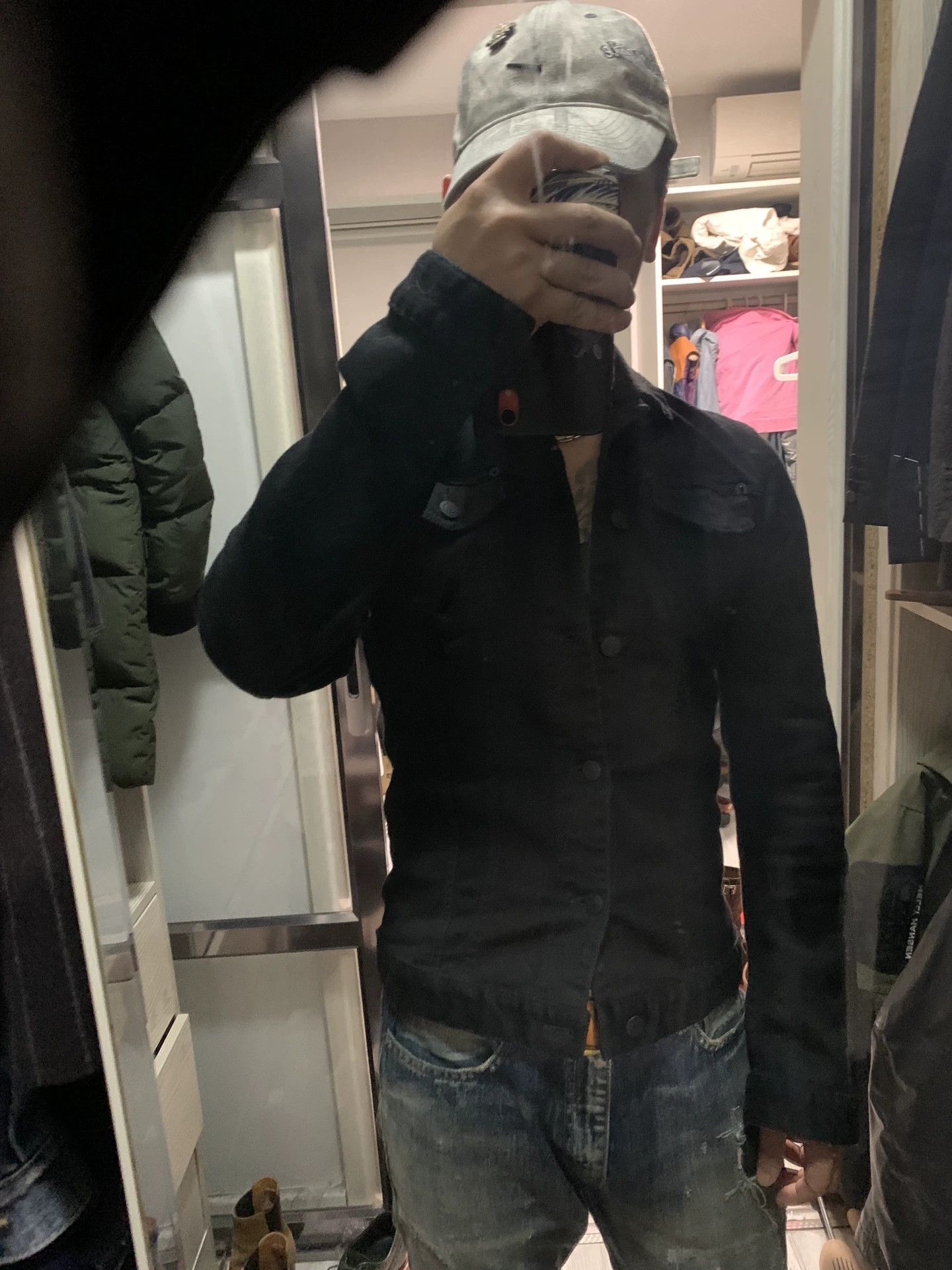 Dsquared2 Black Denim Jacket with Button Closure and Pockets Size US S / EU 44-46 / 1 - 8 Thumbnail