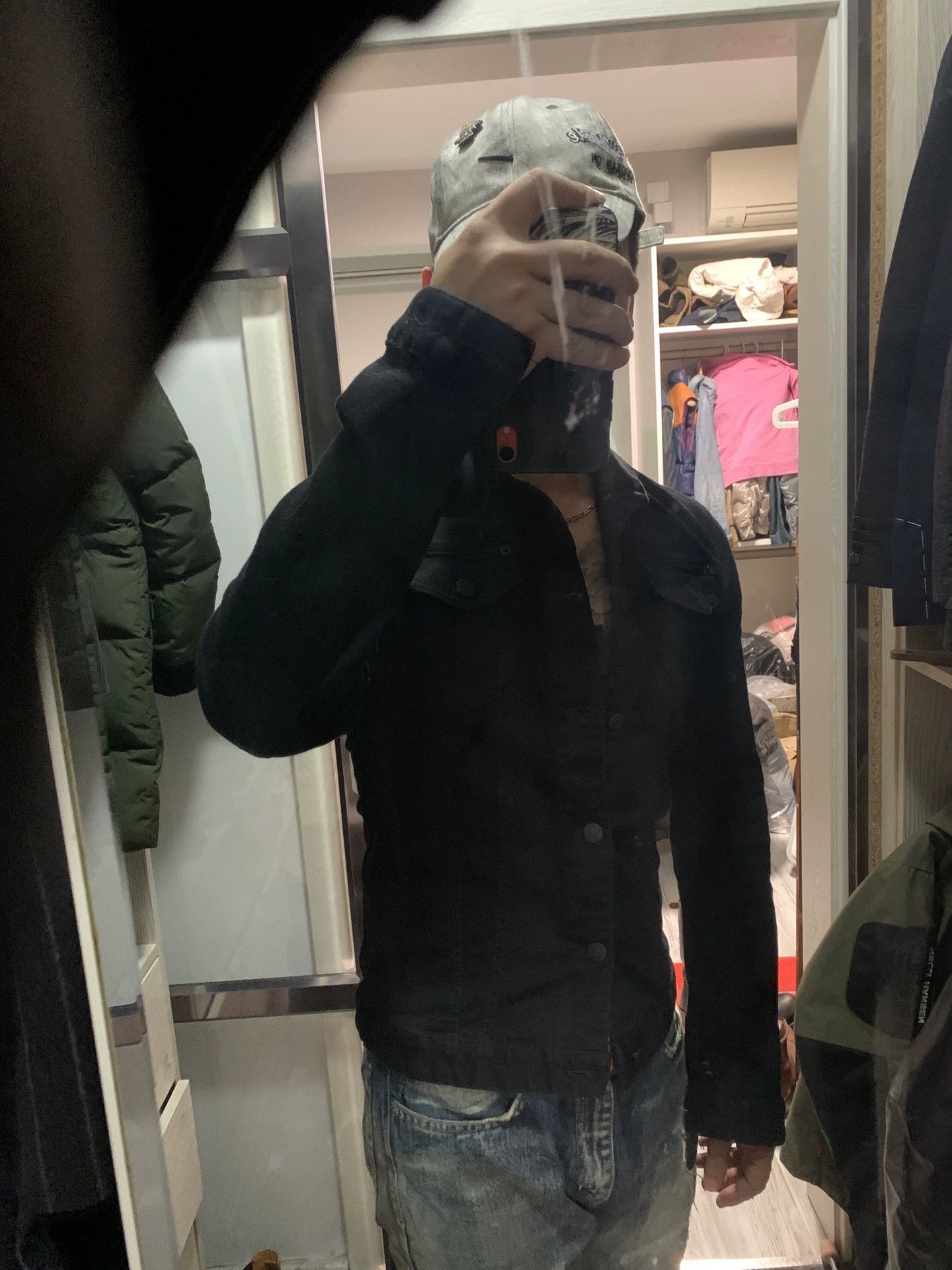 Dsquared2 Black Denim Jacket with Button Closure and Pockets Size US S / EU 44-46 / 1 - 7 Thumbnail