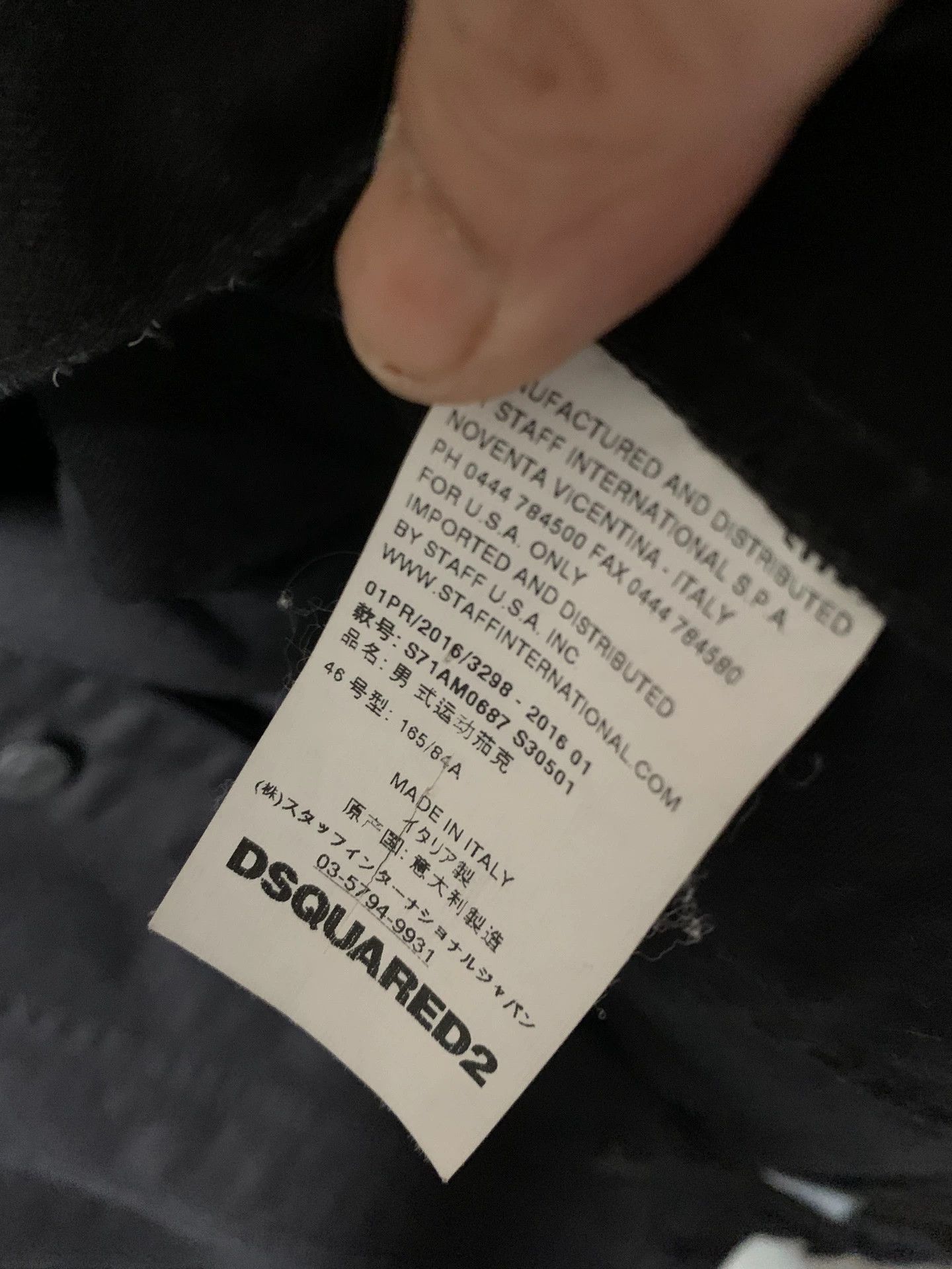 Dsquared2 Black Denim Jacket with Button Closure and Pockets Size US S / EU 44-46 / 1 - 3 Thumbnail