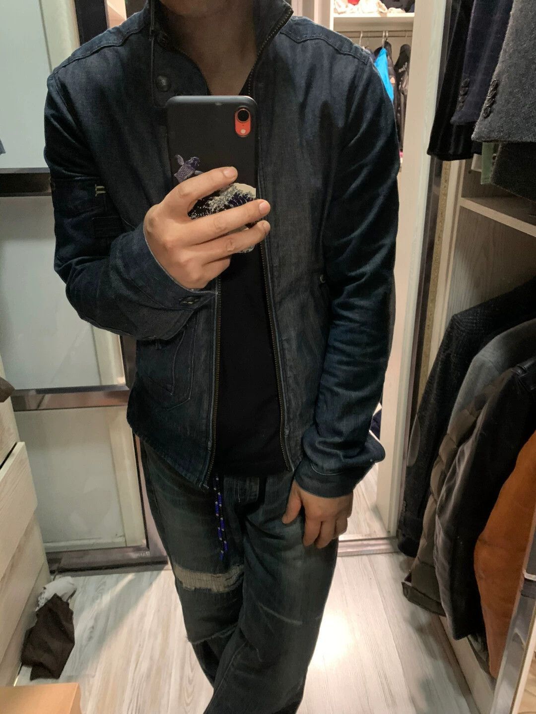 G-Star Blue Denim Jacket with Zipper Pockets Size US M / EU 48-50 / 2 - 7 Thumbnail