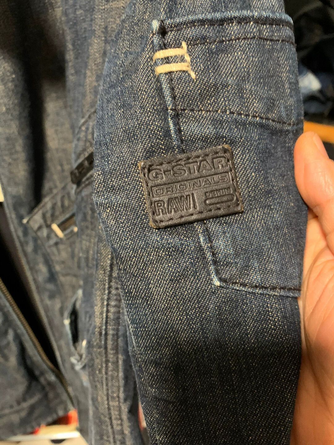 G-Star Blue Denim Jacket with Zipper Pockets Size US M / EU 48-50 / 2 - 3 Thumbnail