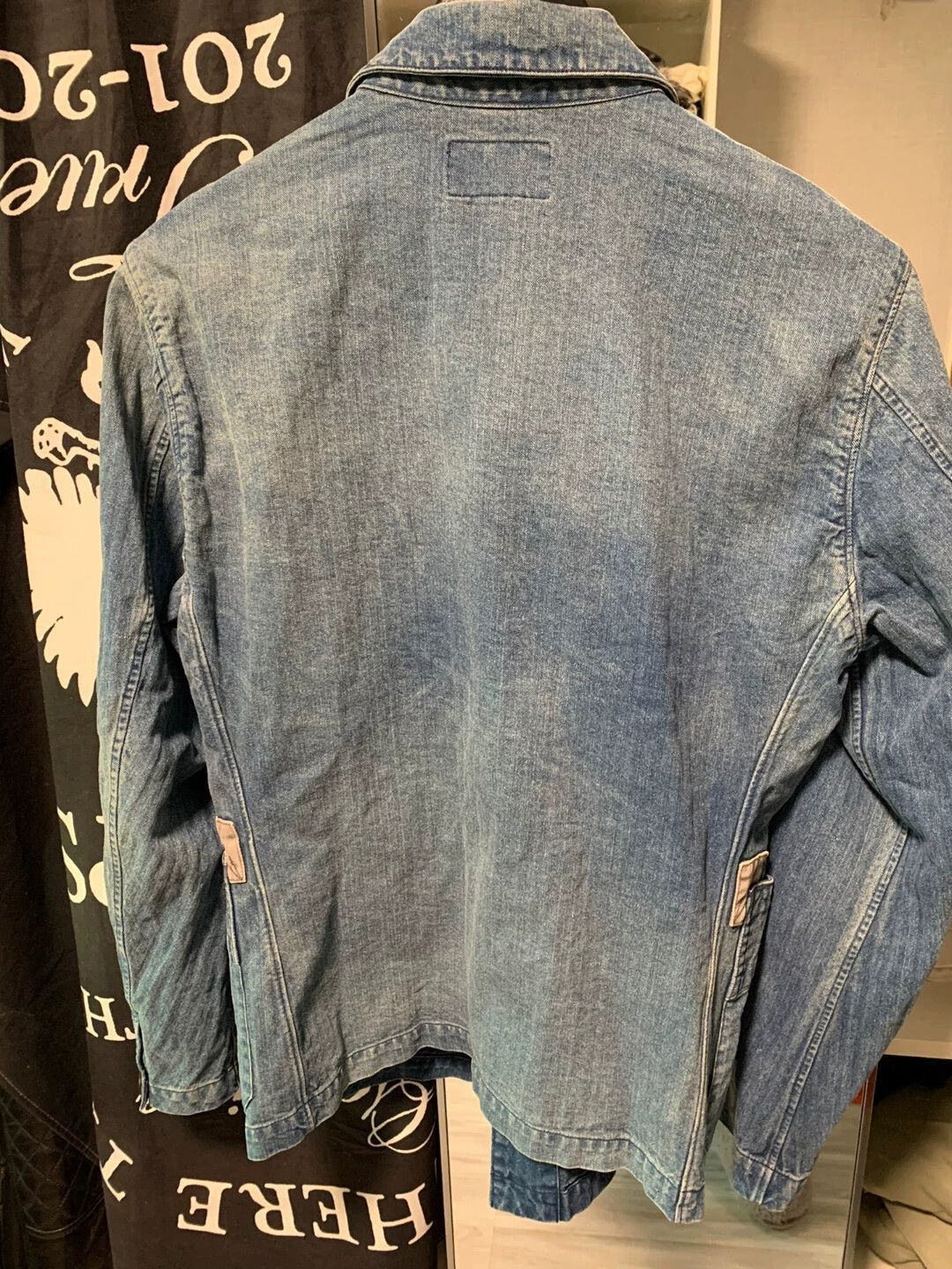 RRL Ralph Lauren Blue Denim Jacket with Button Closure and Patch Pockets Size US S / EU 44-46 / 1 - 5 Thumbnail
