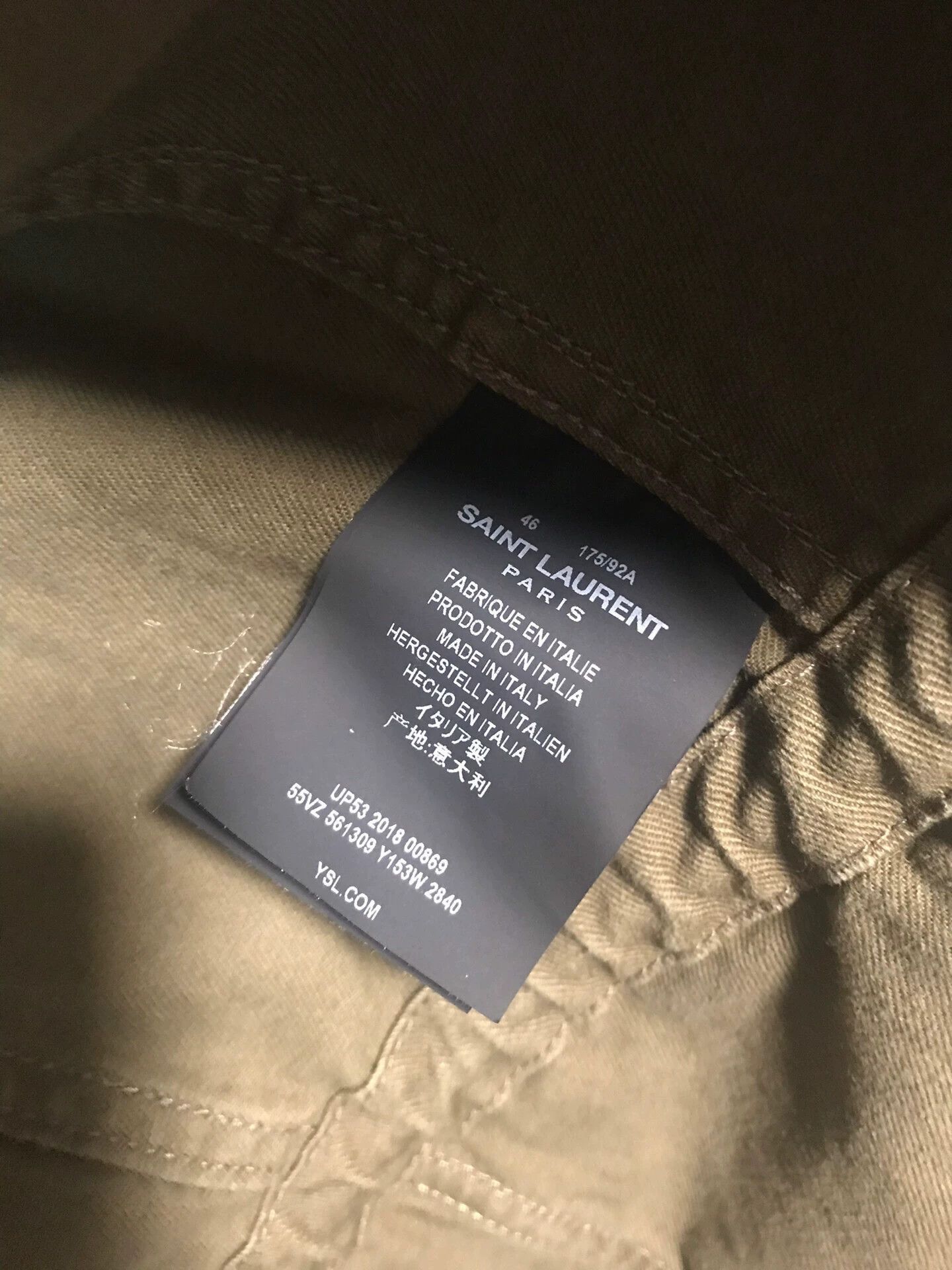 Saint Laurent Paris Beige Utility Jacket Size S Size US S / EU 44-46 / 1 - 4 Thumbnail