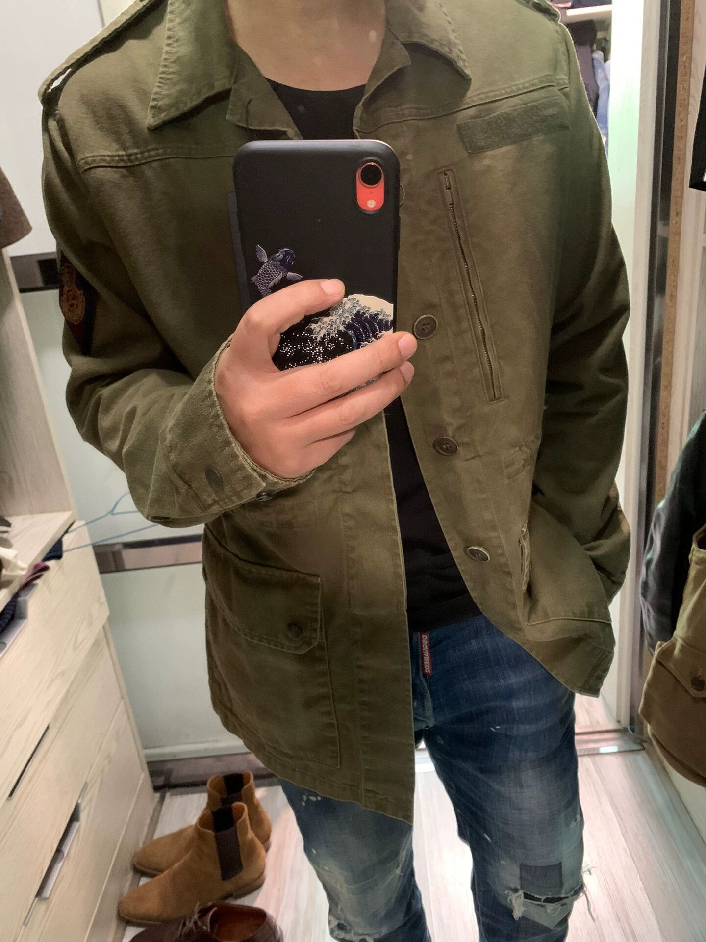 Saint Laurent Paris Beige Utility Jacket Size S Size US S / EU 44-46 / 1 - 7 Thumbnail