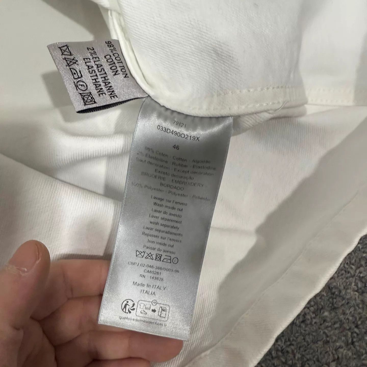 Dior White Long-Sleeve Button-Up Shirt Size US S / EU 44-46 / 1 - 4 Thumbnail