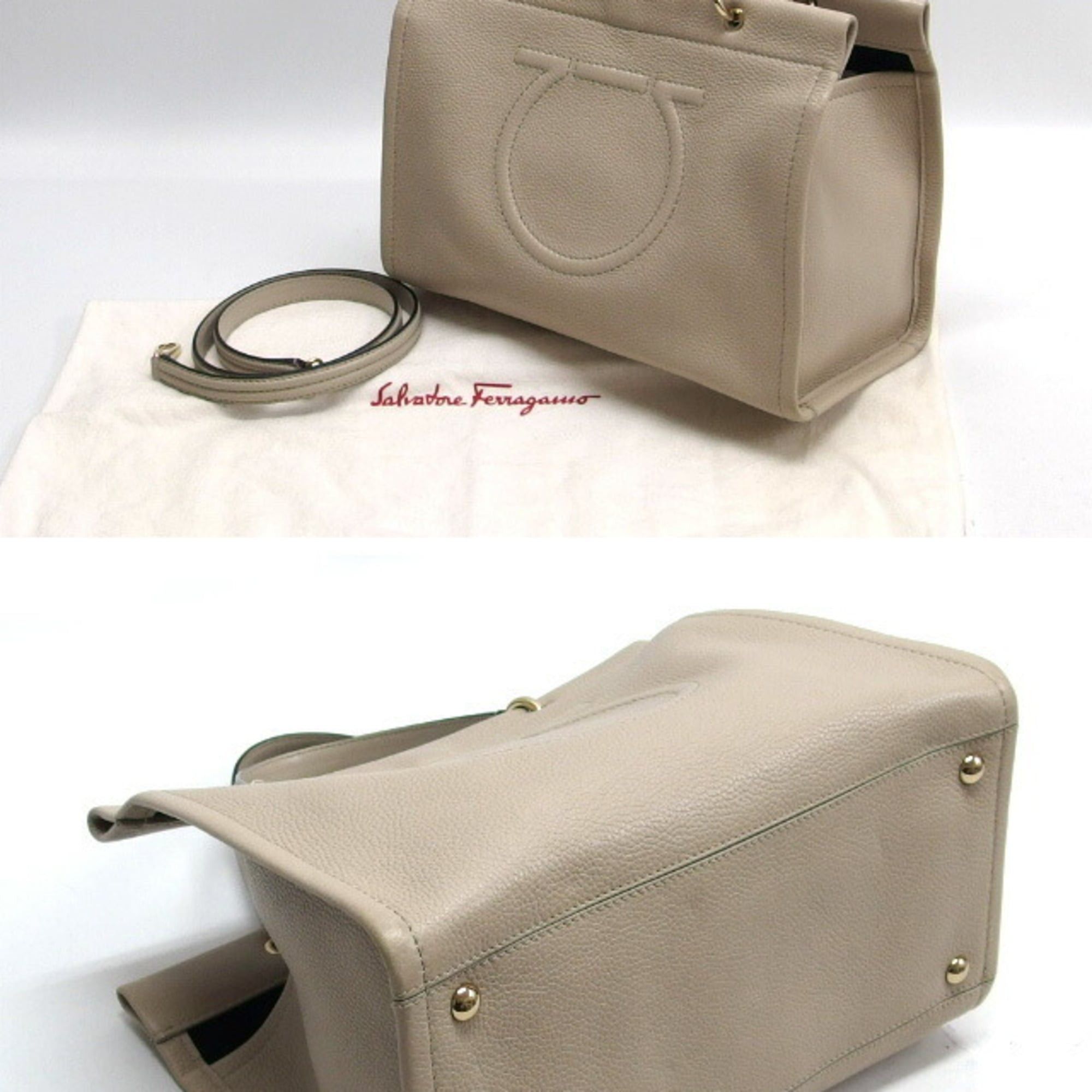 Salvatore Ferragamo Salvatore Ferragamo Gancini Tote Bag, Grain Leather Size ONE SIZE - 4 Thumbnail