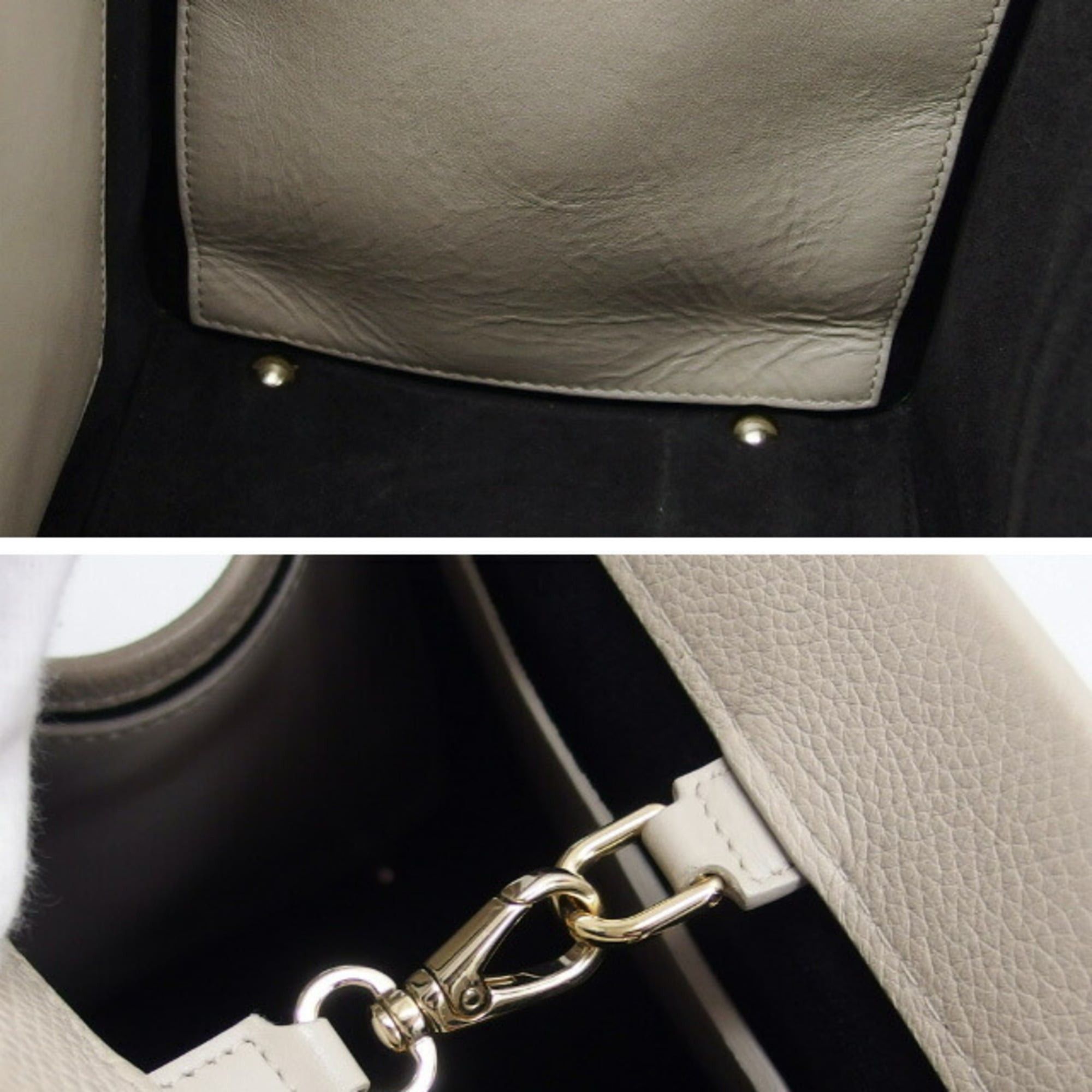 Salvatore Ferragamo Salvatore Ferragamo Gancini Tote Bag, Grain Leather Size ONE SIZE - 8 Thumbnail