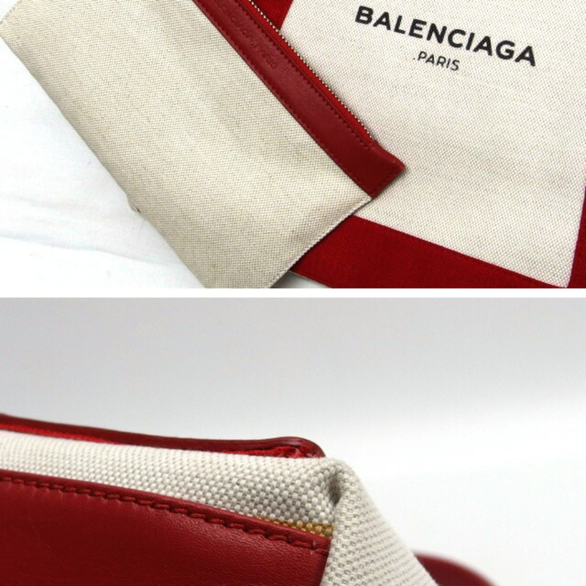 Balenciaga Balenciaga Navy Cabas S Tote Bag, White x Red Size ONE SIZE - 7 Thumbnail