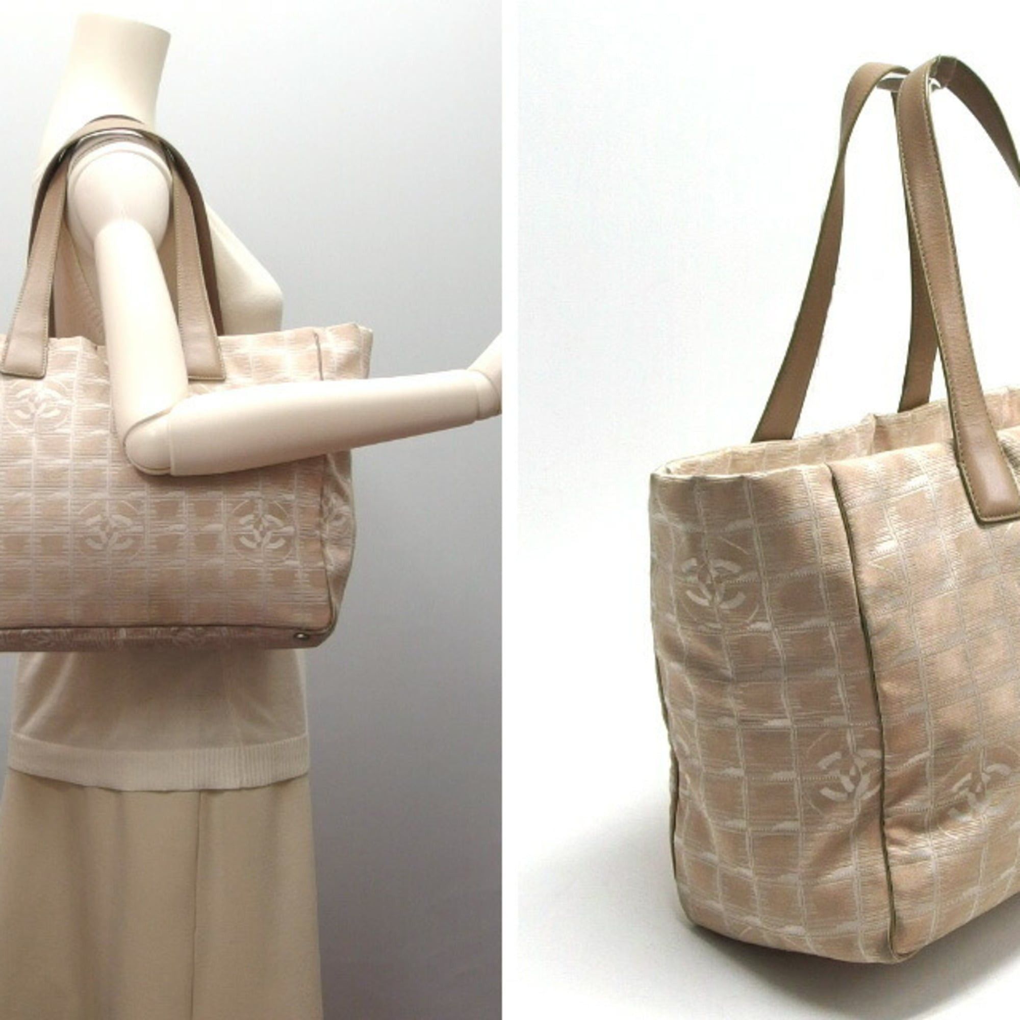 Chanel Chanel New Travel Line Tote MM, Beige Size ONE SIZE - 3 Thumbnail