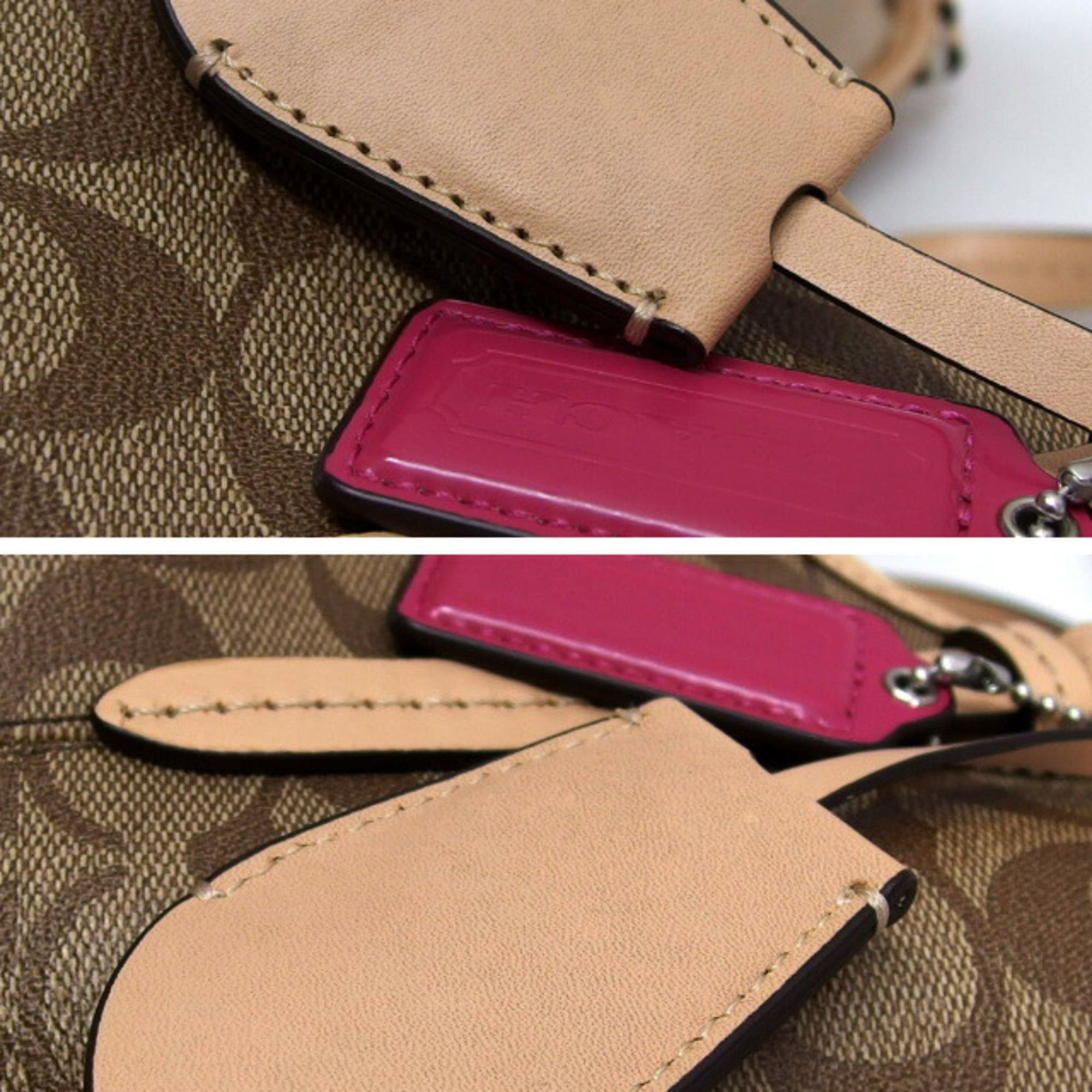 Coach Coach Signature Tote Bag, Beige x Brown Size ONE SIZE - 9 Thumbnail