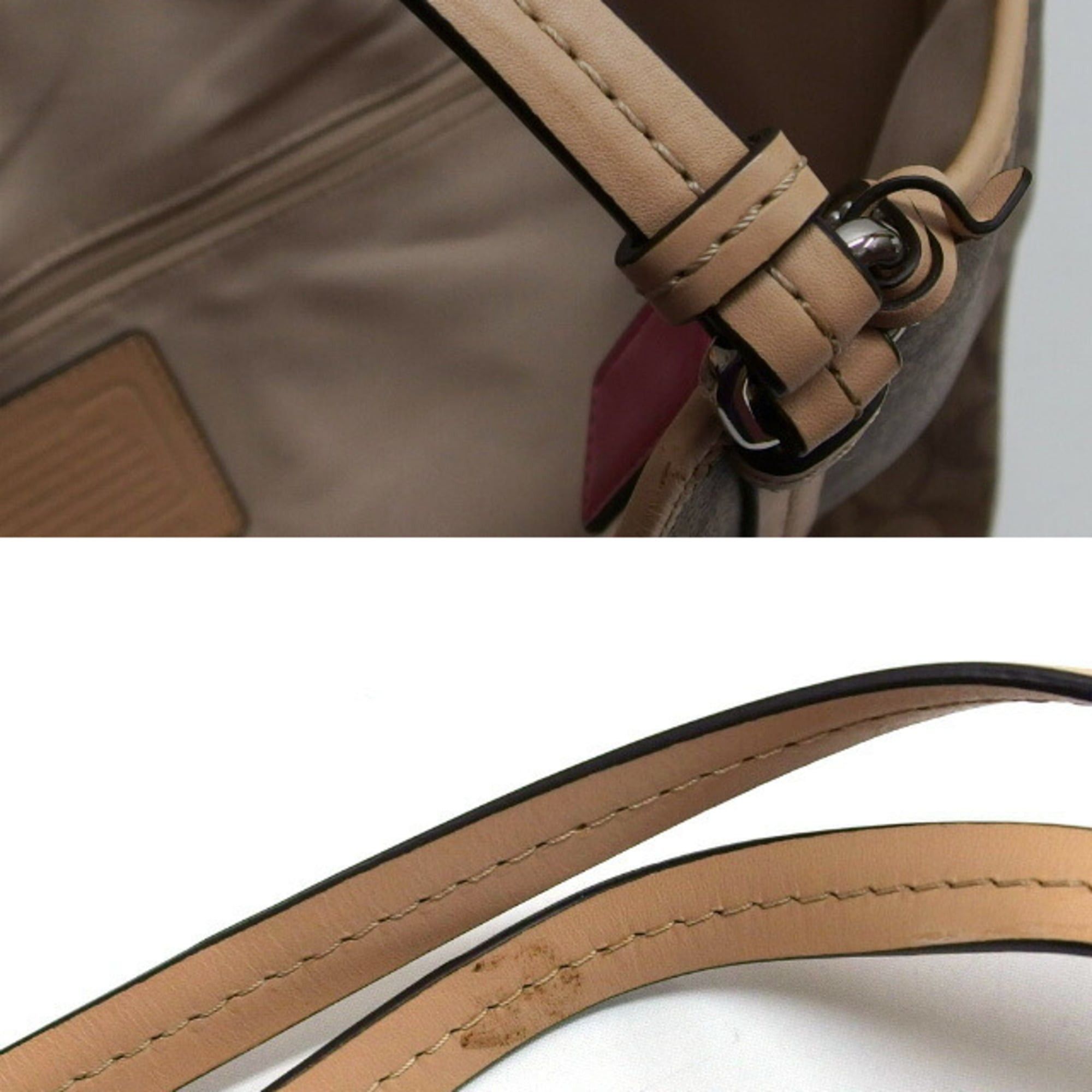 Coach Coach Signature Tote Bag, Beige x Brown Size ONE SIZE - 6 Thumbnail