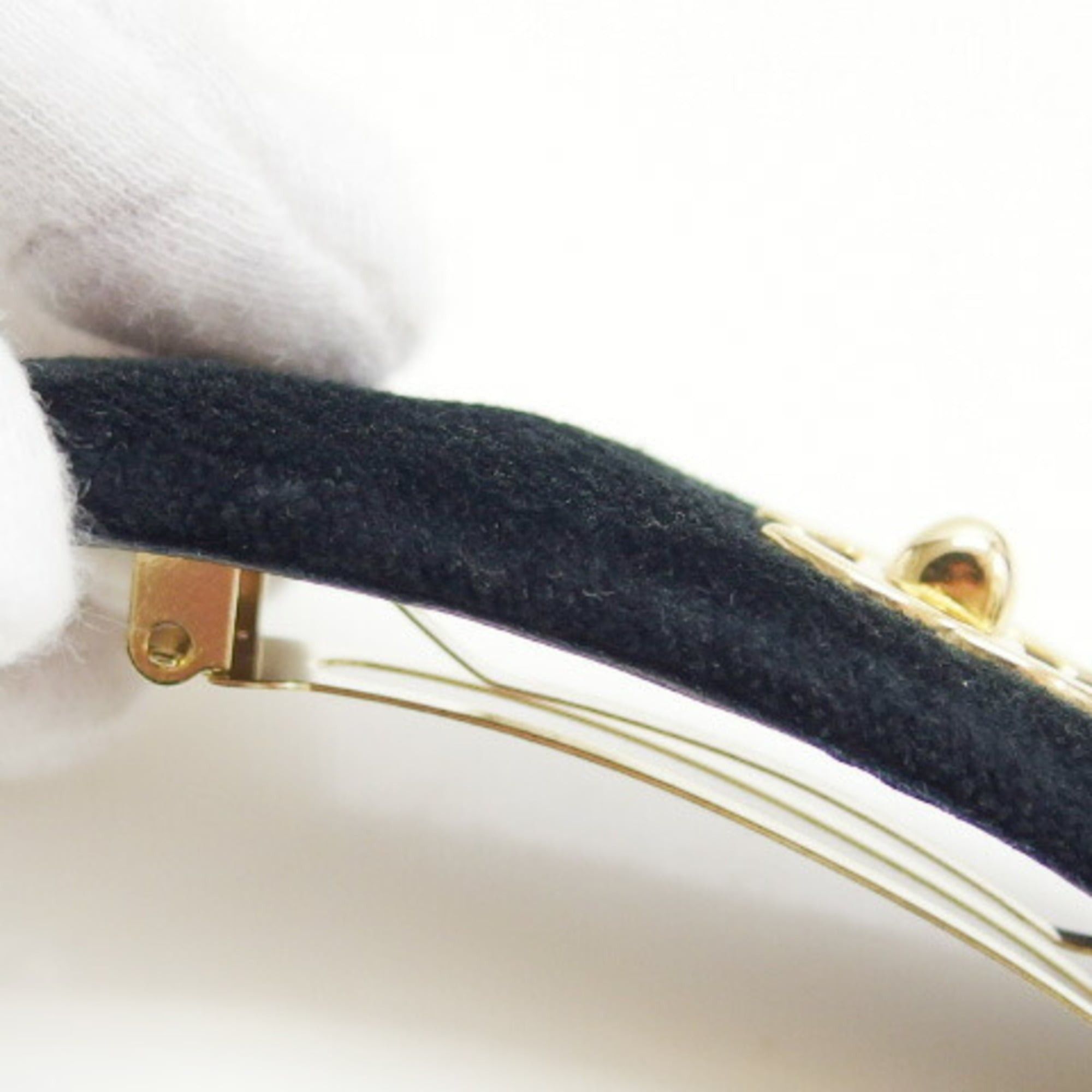 Chanel Chanel Turnlock Coco Mark Velour Barrette, Black Size ONE SIZE - 10 Thumbnail