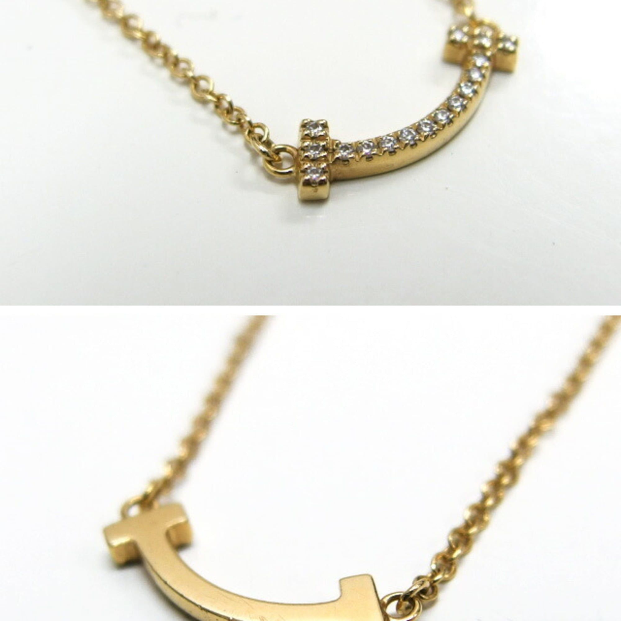 Tiffany & Co. Tiffany & Co. T Smile Pendant Mini, Pave Diamonds, 18K Yellow Gold Size ONE SIZE - 5 Thumbnail