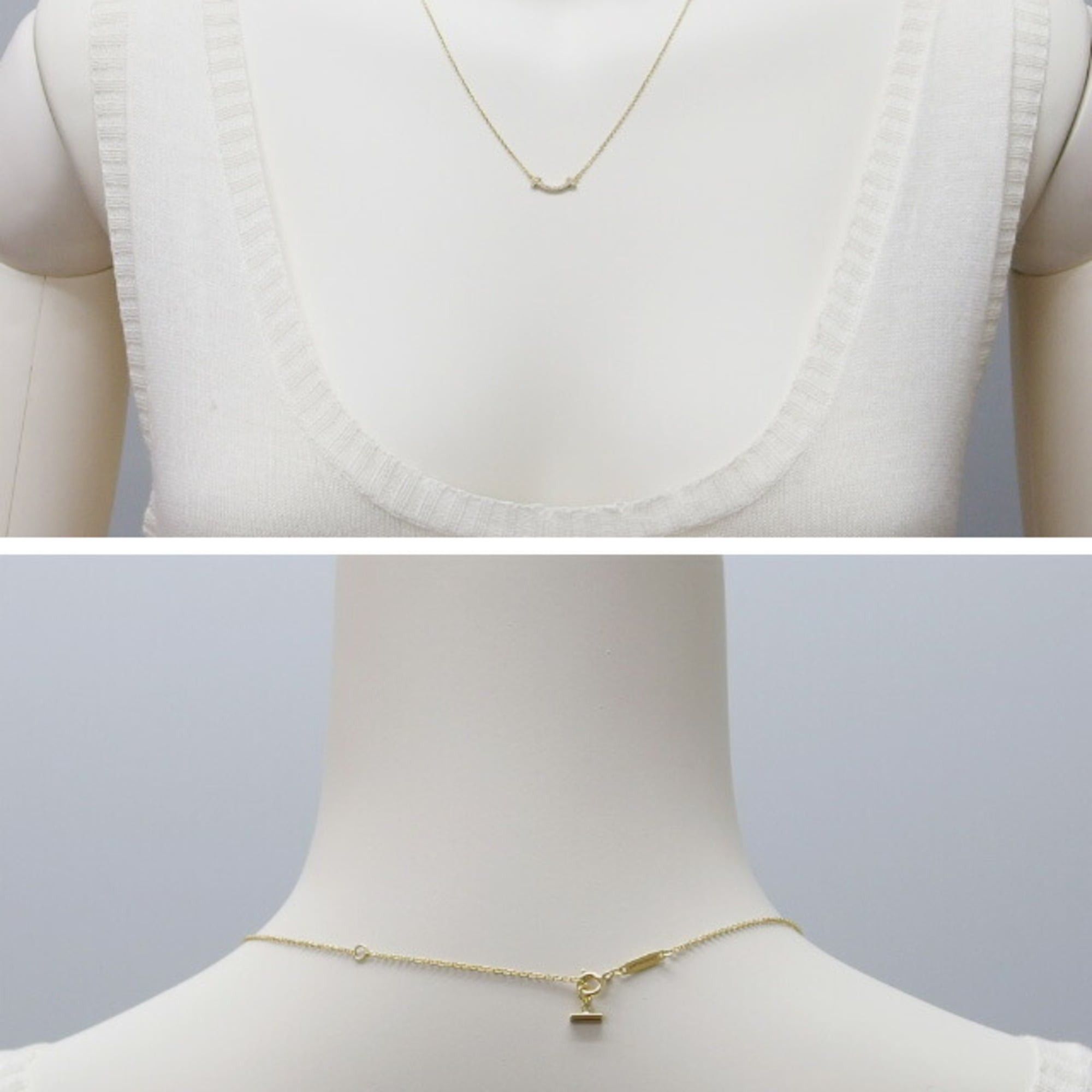 Tiffany & Co. Tiffany & Co. T Smile Pendant Mini, Pave Diamonds, 18K Yellow Gold Size ONE SIZE - 3 Thumbnail