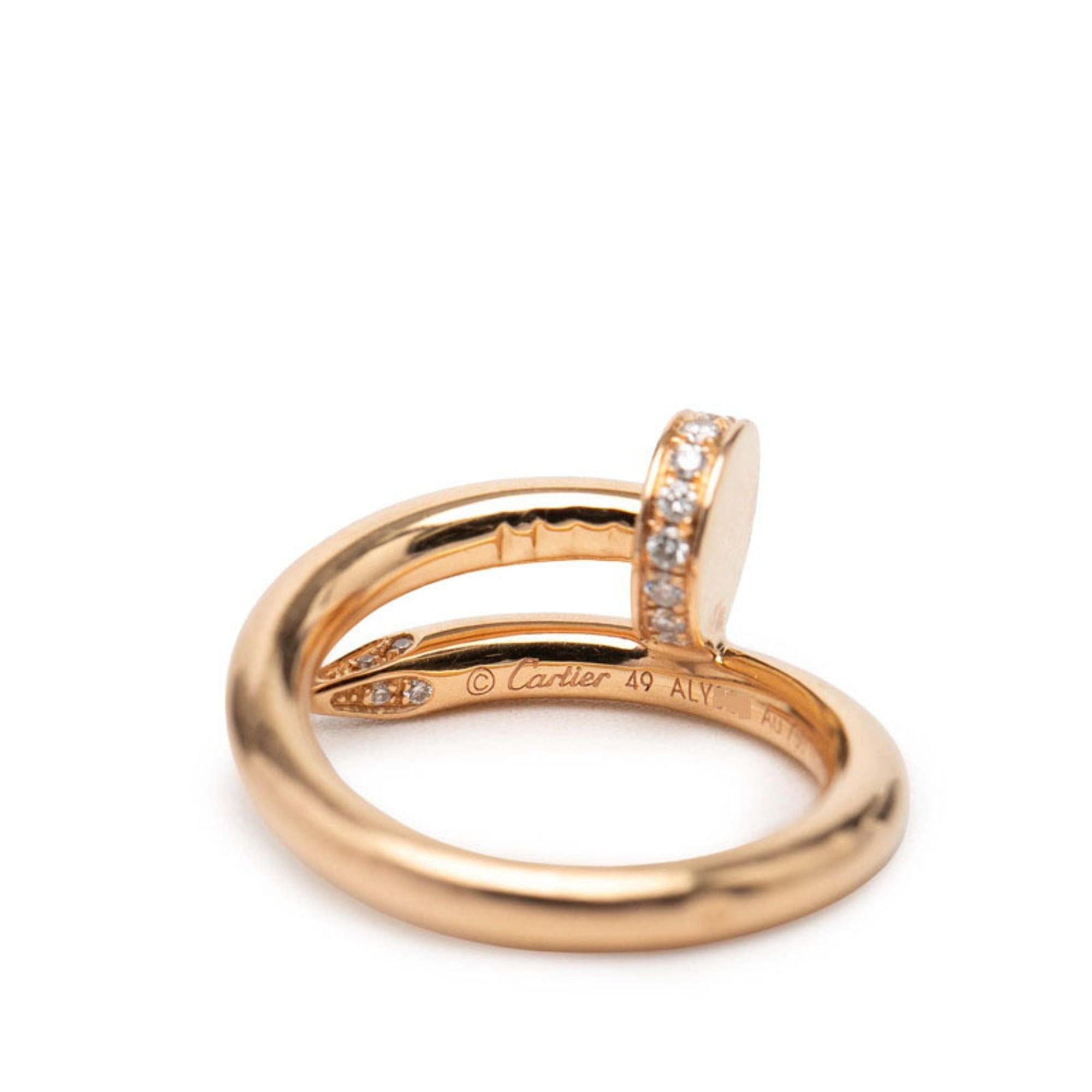 Cartier Cartier Juste un Clou Ring, Size #49, 18KPG Pink Gold, Diamond, Women's, CARTIER Size ONE SIZE - 4 Thumbnail