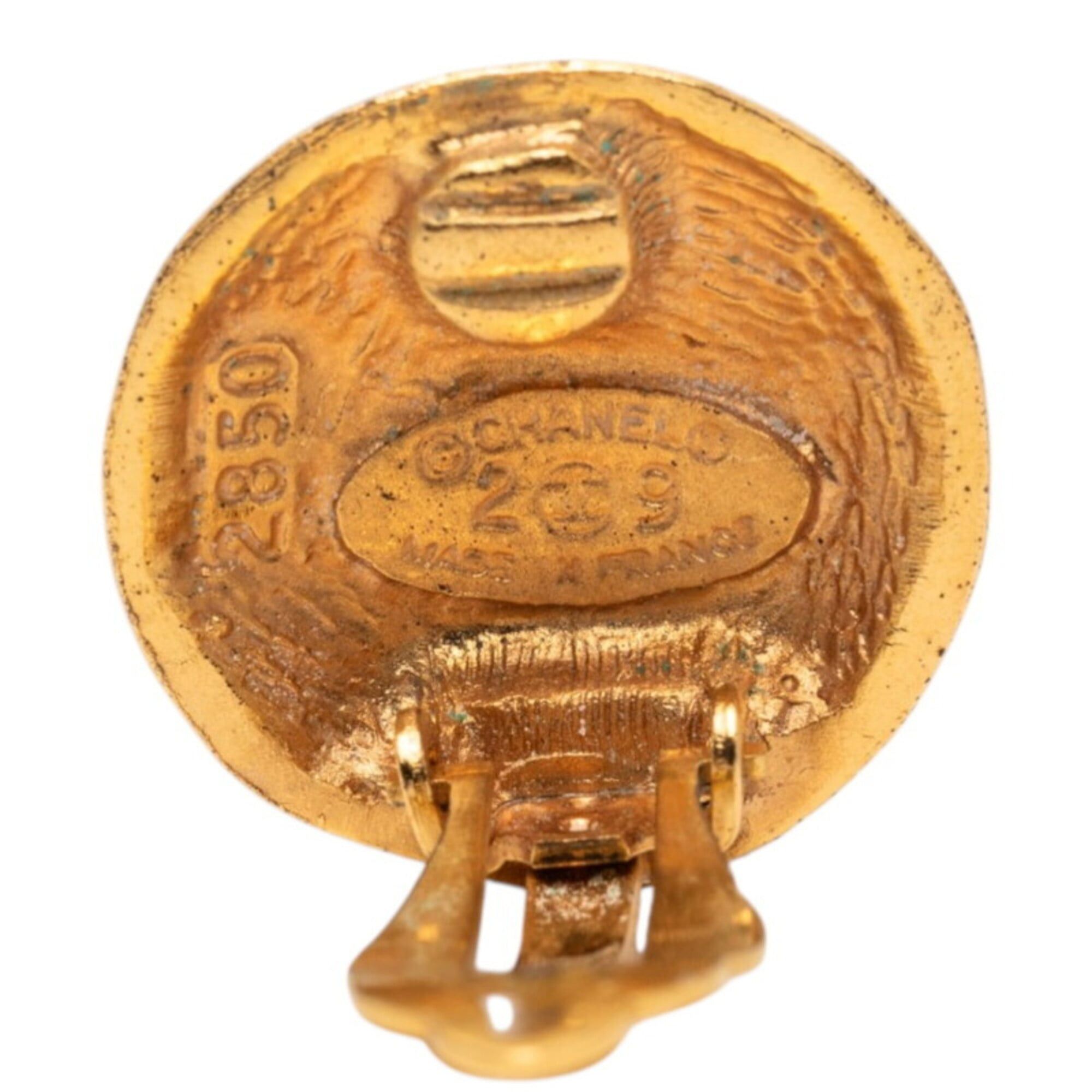 Chanel Chanel Coco Mark Earrings, Gold Plated, Women's CHANEL Size ONE SIZE - 3 Thumbnail