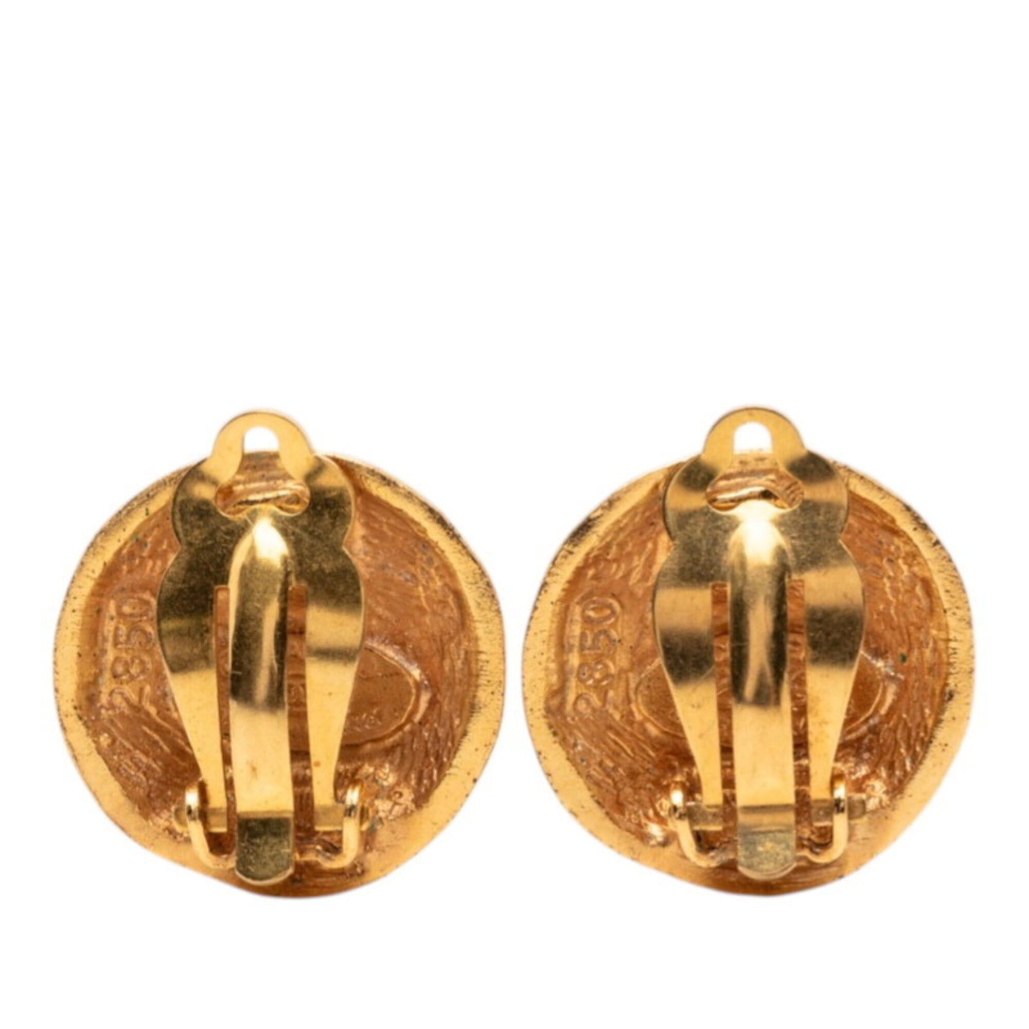 Chanel Chanel Coco Mark Earrings, Gold Plated, Women's CHANEL Size ONE SIZE - 2 Thumbnail