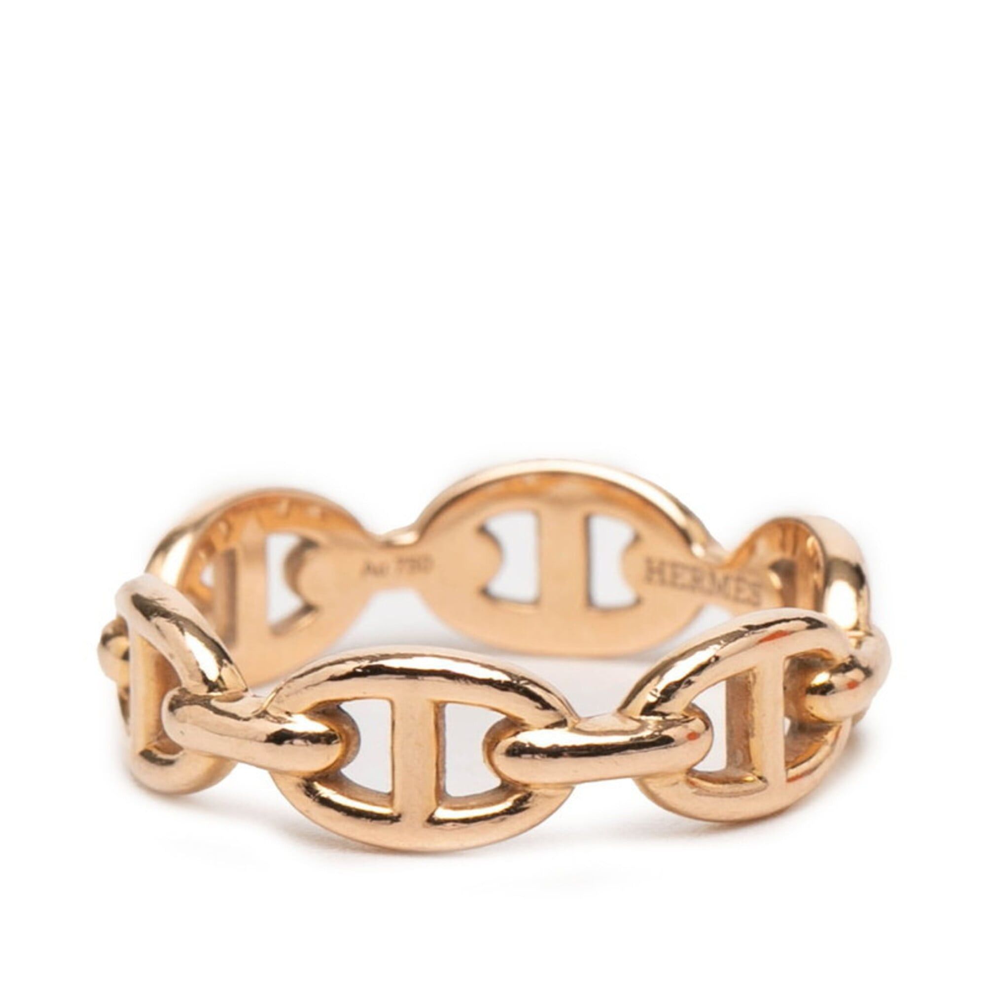 Hermes Hermes Chaine d'Ancre Enchainée Ring, Size #55, 18KPG Pink Gold, Women's. Size ONE SIZE - 2 Thumbnail