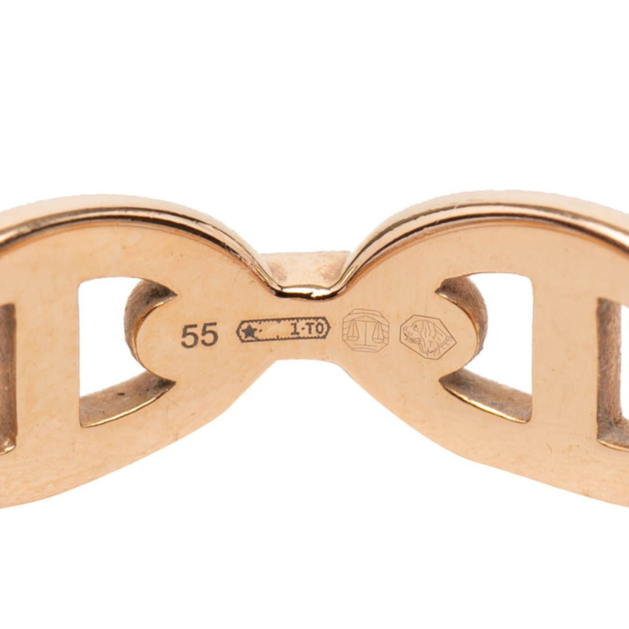 Hermes Hermes Chaine d'Ancre Enchainée Ring, Size #55, 18KPG Pink Gold, Women's. Size ONE SIZE - 5 Thumbnail