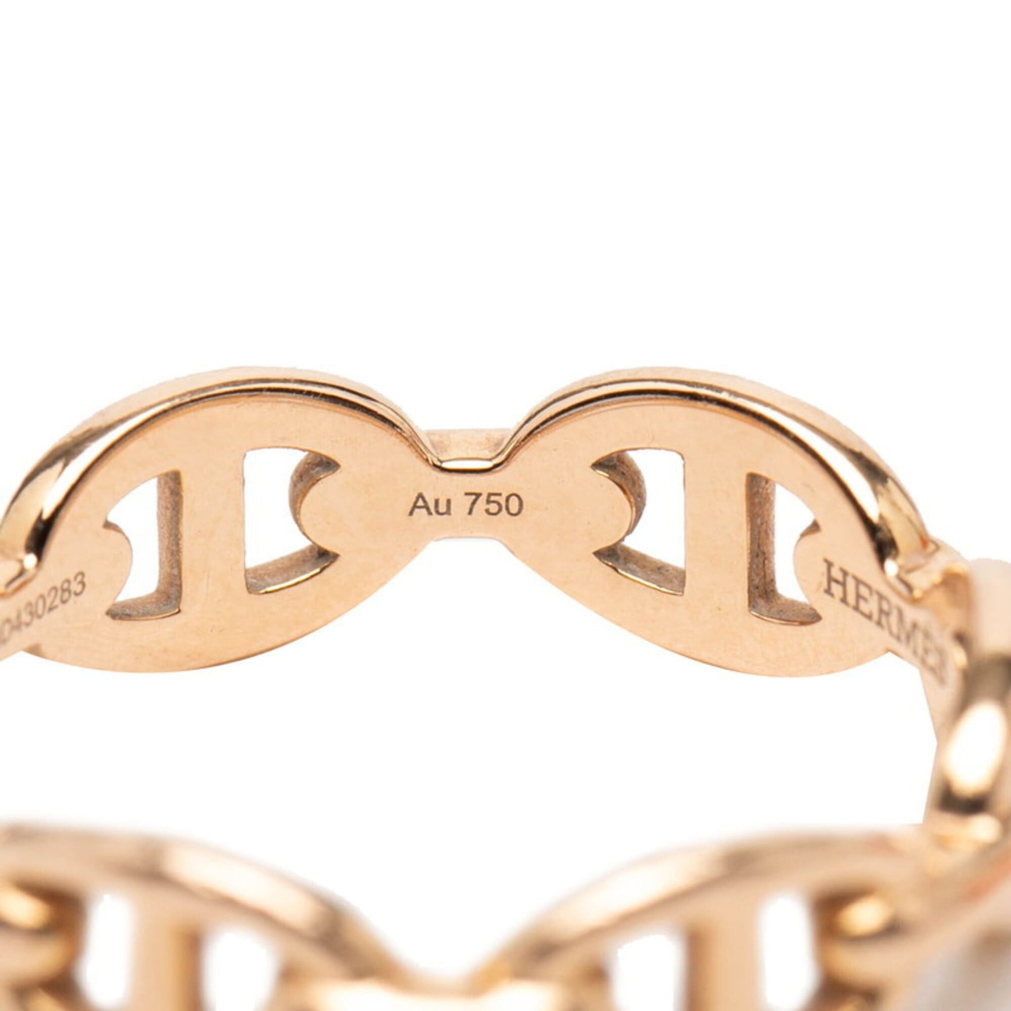 Hermes Hermes Chaine d'Ancre Enchainée Ring, Size #55, 18KPG Pink Gold, Women's. Size ONE SIZE - 4 Thumbnail