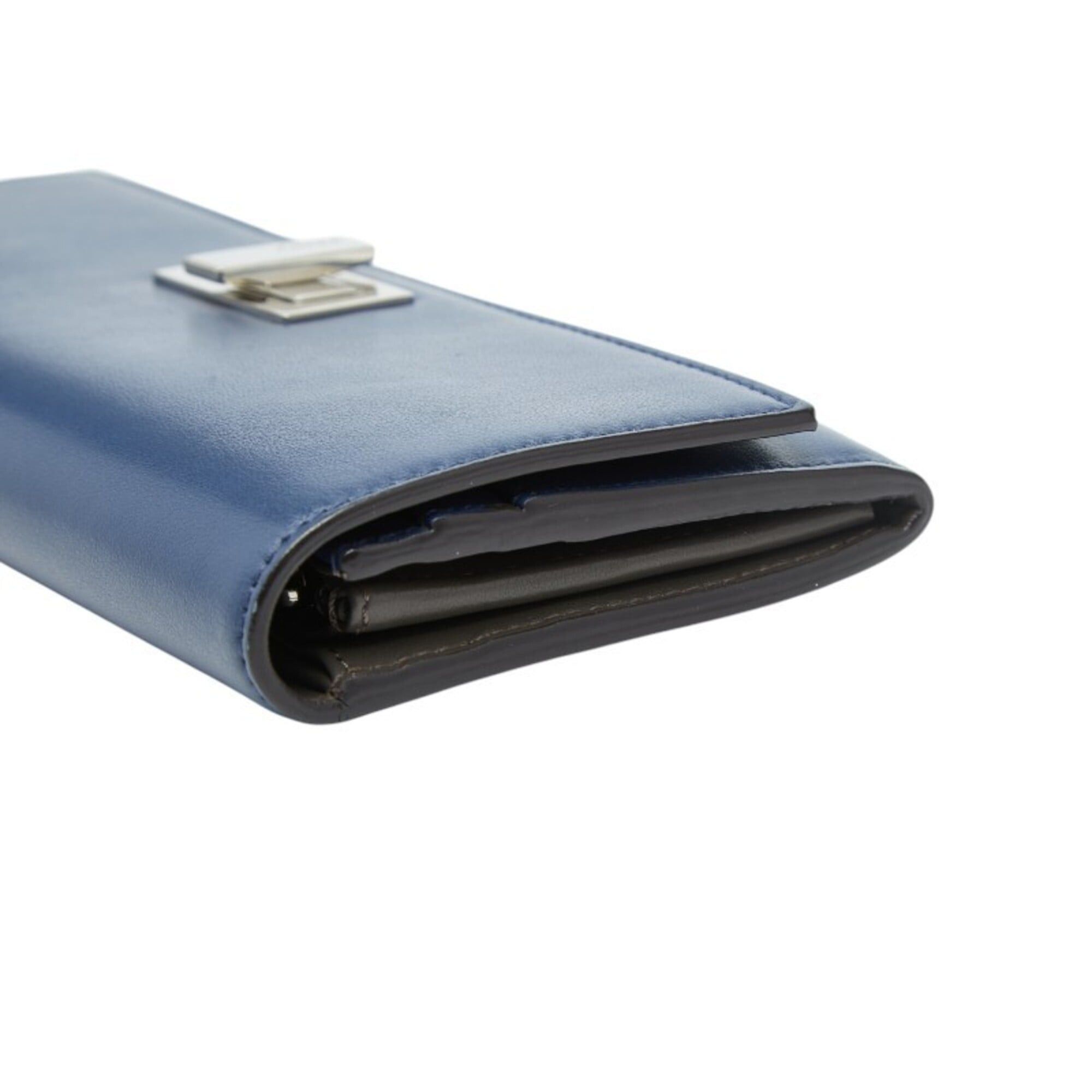 Fendi Fendi Peekaboo Long Wallet 8M0377 Blue Leather Women's FENDI Size ONE SIZE - 4 Thumbnail