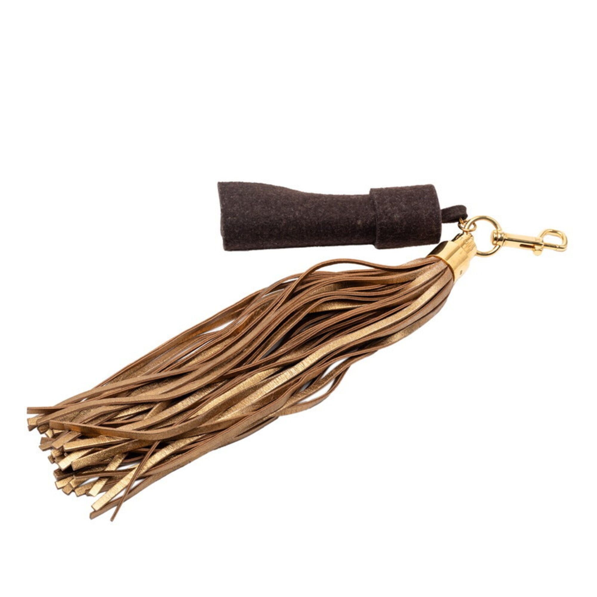 Louis Vuitton Louis Vuitton Bijou Sac Rainbow Pom Tassel Accessory Bag Charm Keychain M66165 Gold Brown Leather Felt Women's LOUIS VUITTON Size ONE SIZE - 2 Thumbnail