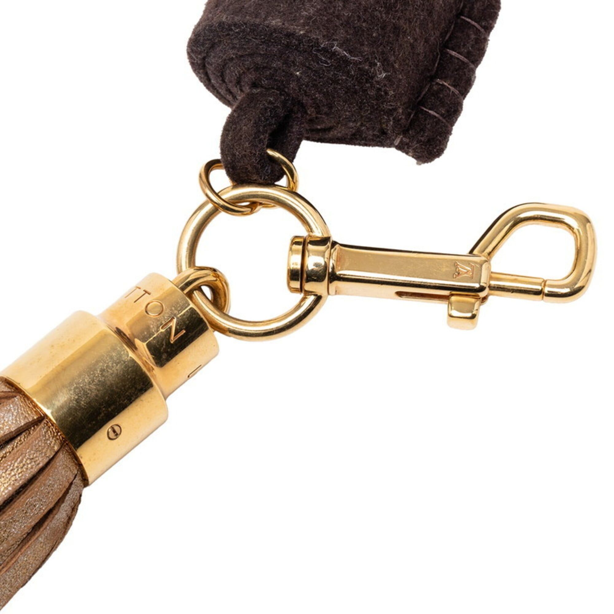 Louis Vuitton Louis Vuitton Bijou Sac Rainbow Pom Tassel Accessory Bag Charm Keychain M66165 Gold Brown Leather Felt Women's LOUIS VUITTON Size ONE SIZE - 3 Thumbnail