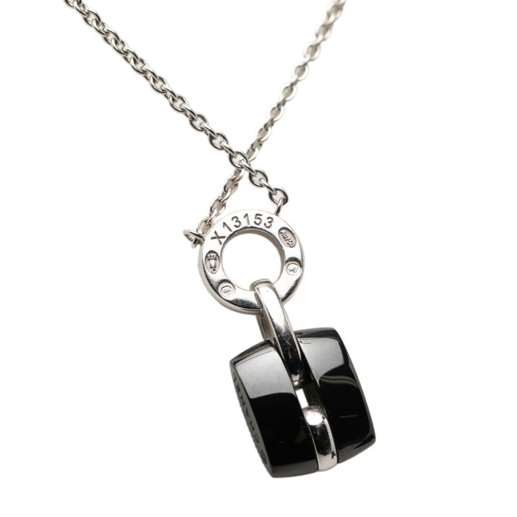Chanel Chanel Ultra Pendant Necklace, Black Silver Ceramic Diamond 18KWG White Gold Au750, Women's CHANEL Size ONE SIZE - 6 Thumbnail