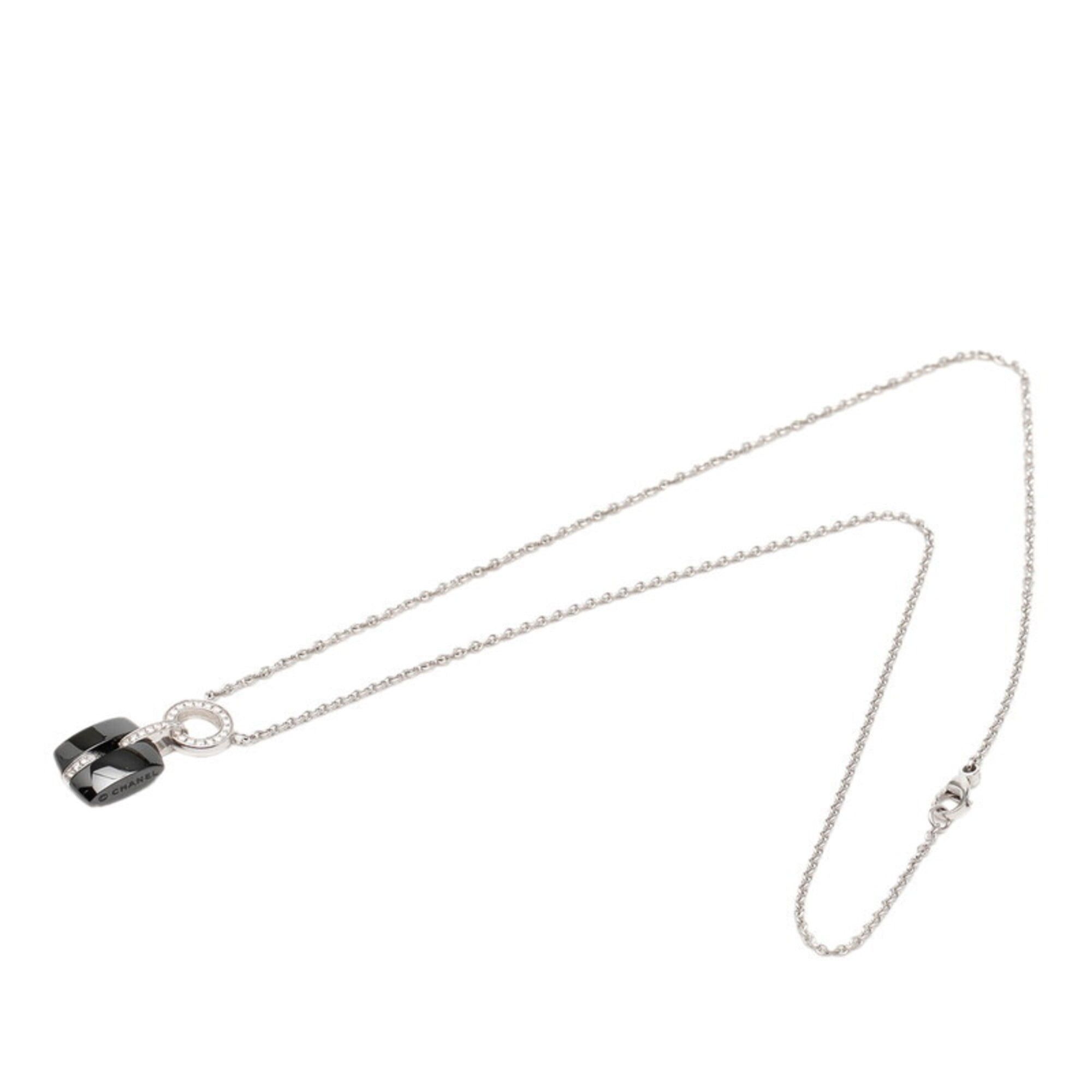 Chanel Chanel Ultra Pendant Necklace, Black Silver Ceramic Diamond 18KWG White Gold Au750, Women's CHANEL Size ONE SIZE - 3 Thumbnail