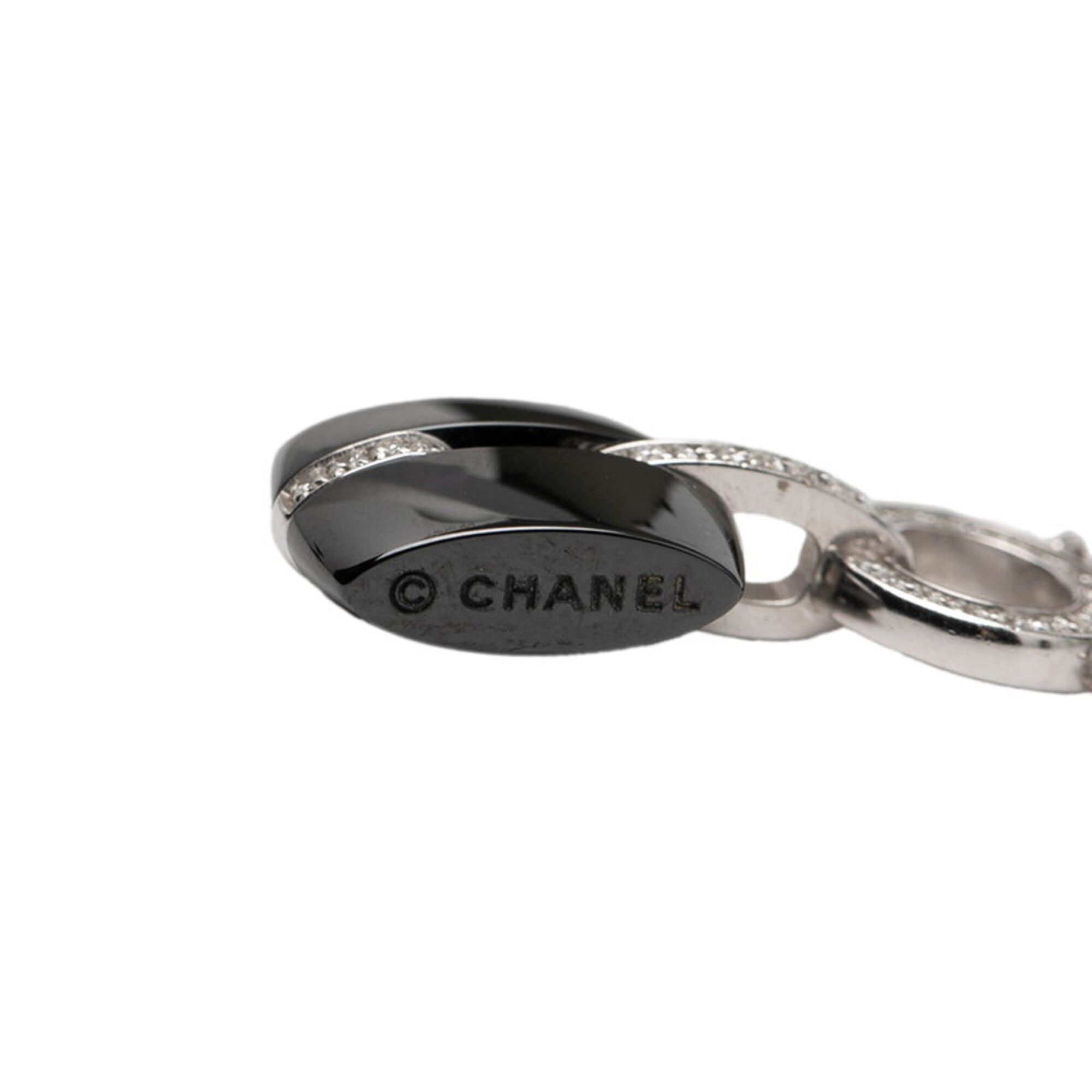 Chanel Chanel Ultra Pendant Necklace, Black Silver Ceramic Diamond 18KWG White Gold Au750, Women's CHANEL Size ONE SIZE - 5 Thumbnail