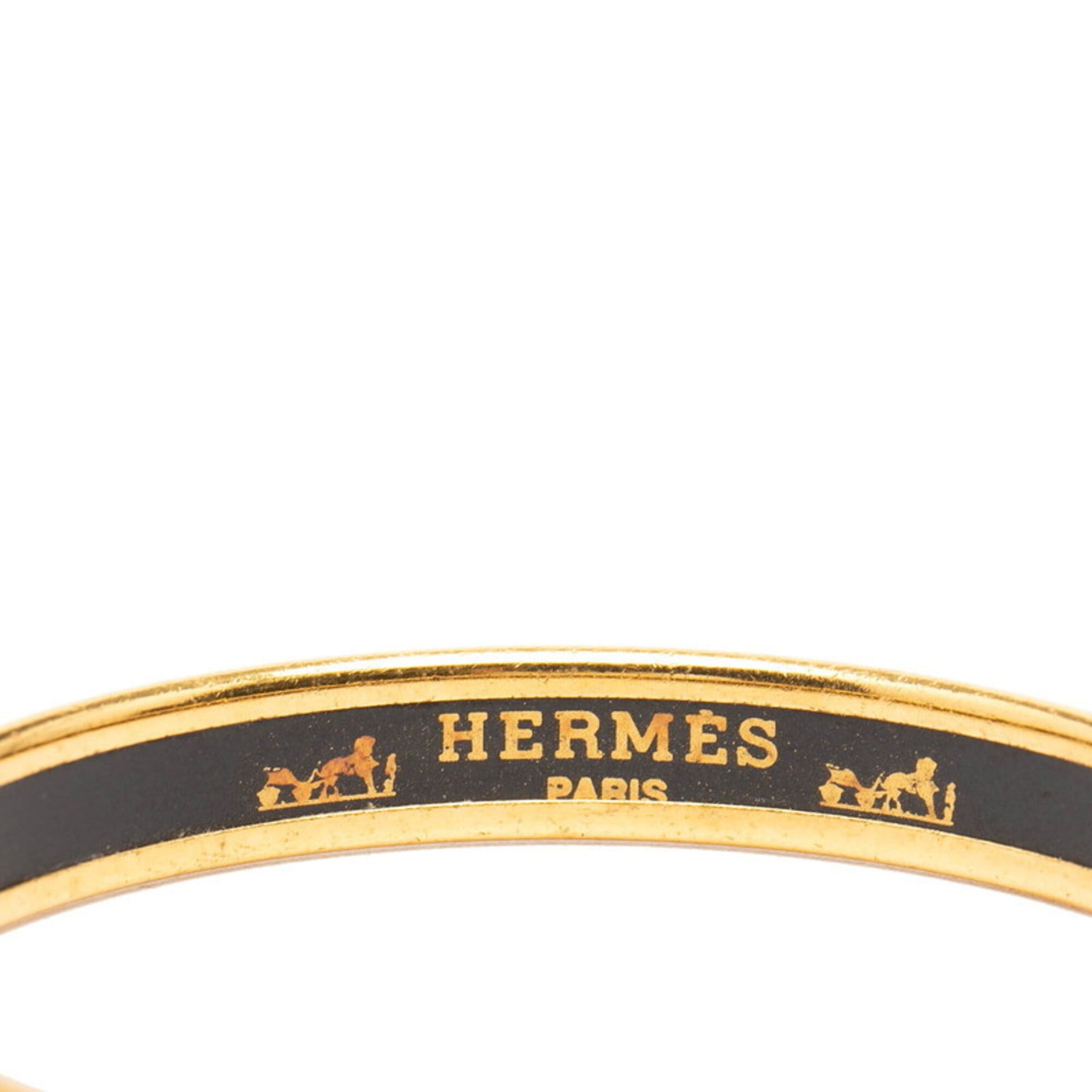 Hermes Hermes Email PM Cloisonné Bangle, Gold and Red Plated, Women's Size ONE SIZE - 4 Thumbnail