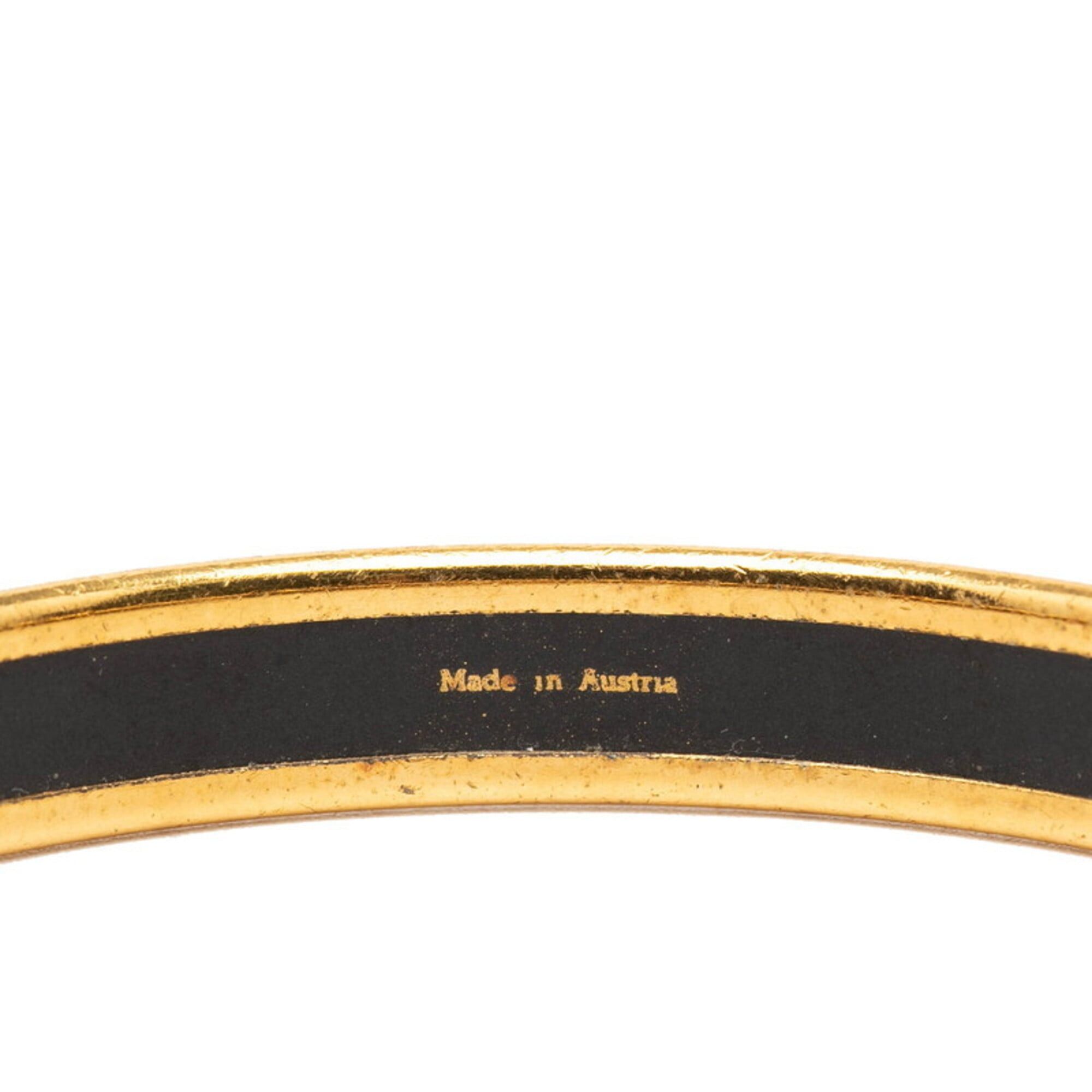 Hermes Hermes Email PM Cloisonné Bangle, Gold and Red Plated, Women's Size ONE SIZE - 5 Thumbnail