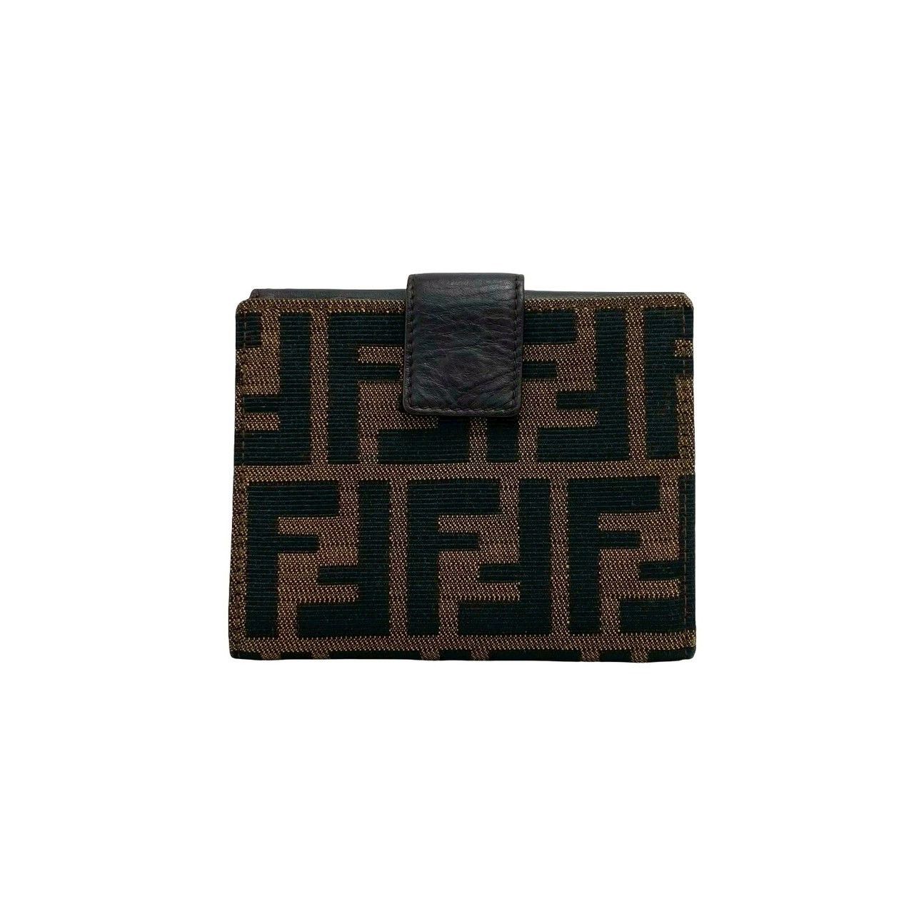 Fendi Fendi Fendi Zucca Canvas Leather Bifold Wallet Textile Short Wallet DUTY FREE for USA Size ONE SIZE - 2 Thumbnail