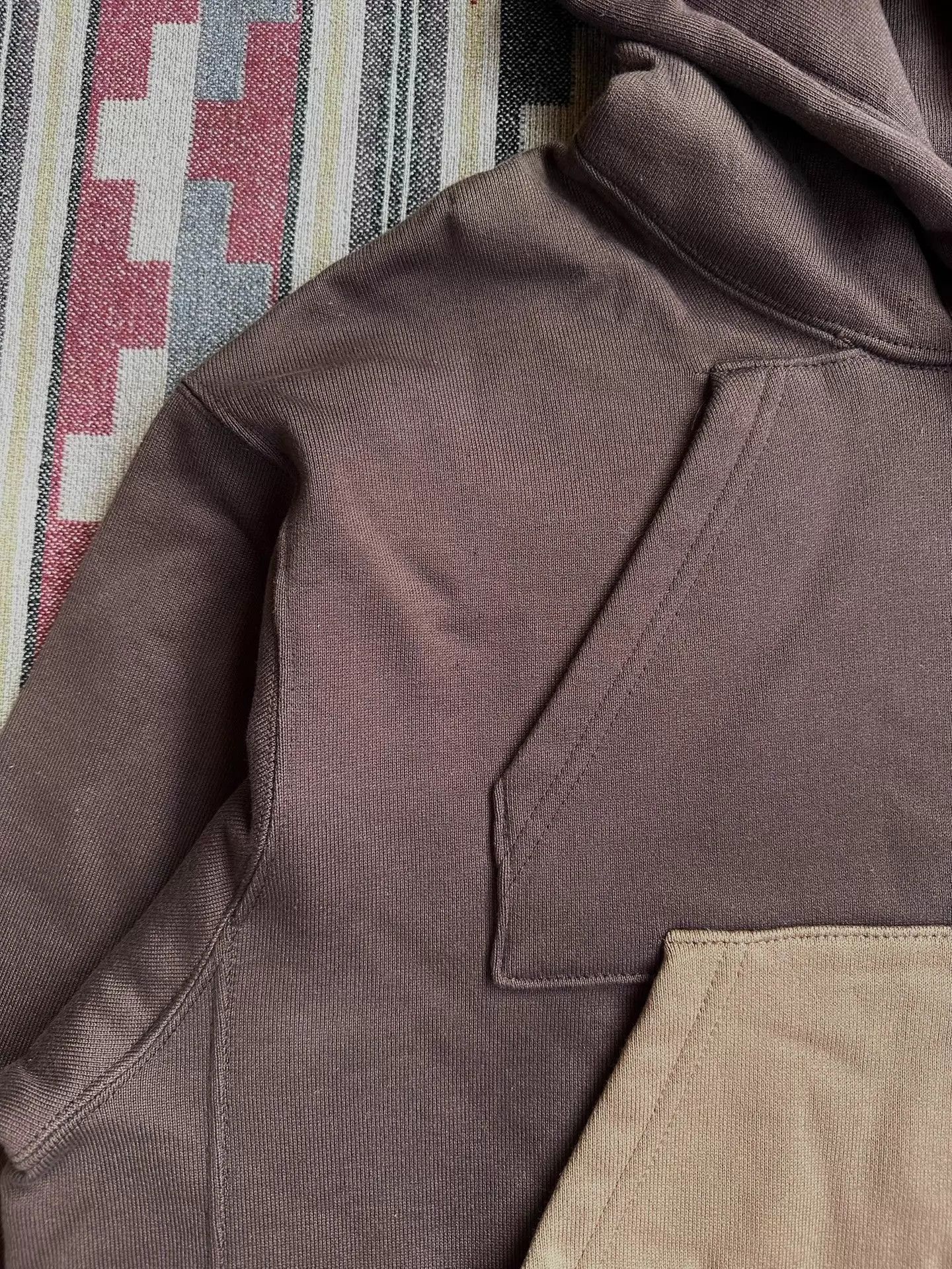 Mastermind Japan Brown Colorblock Hoodie with Embroidered Design Size US S / EU 44-46 / 1 - 4 Thumbnail