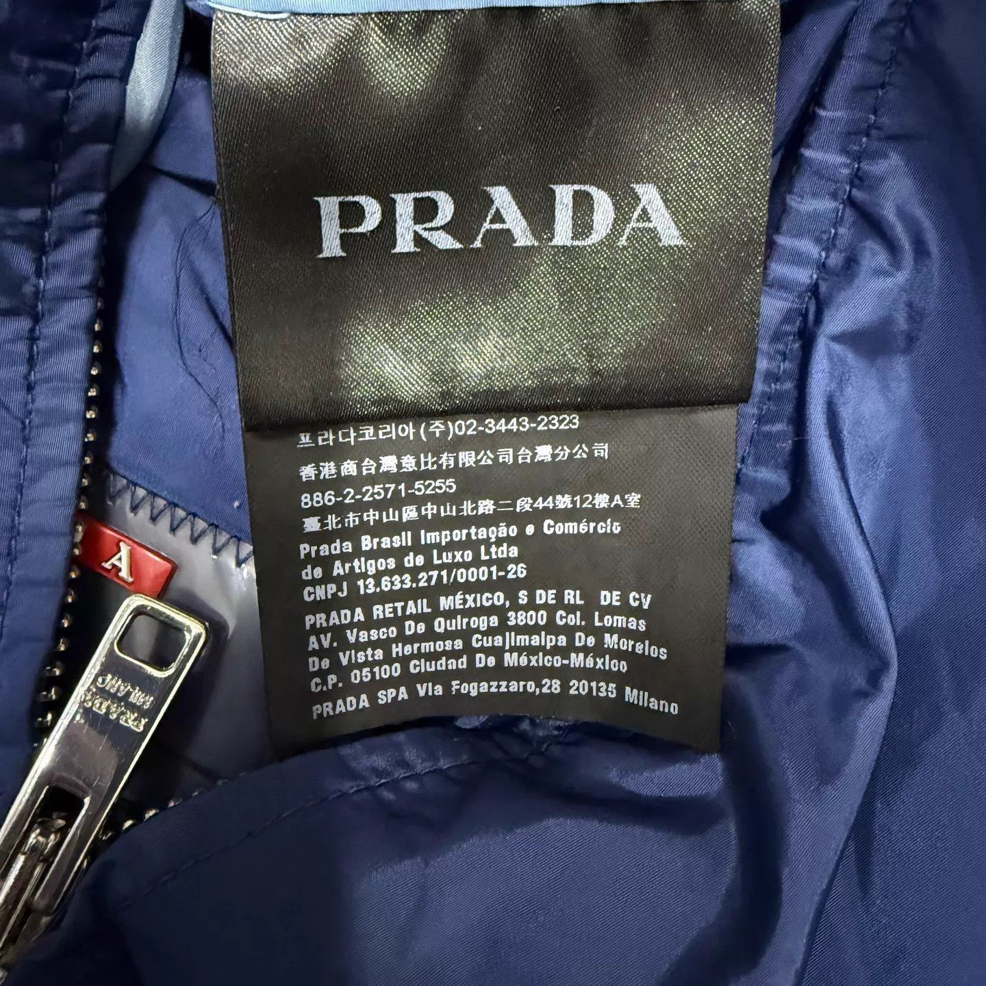 Prada Blue Hooded Light Jacket with Zip Closure Size US L / EU 52-54 / 3 - 4 Thumbnail