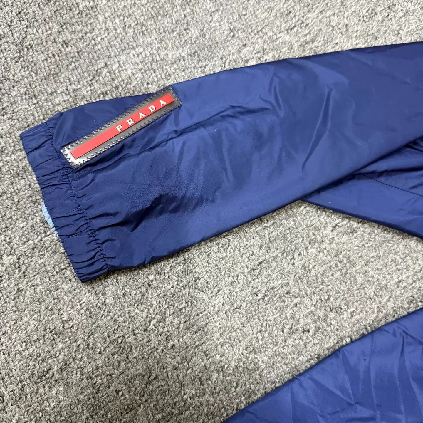 Prada Blue Hooded Light Jacket with Zip Closure Size US L / EU 52-54 / 3 - 3 Thumbnail