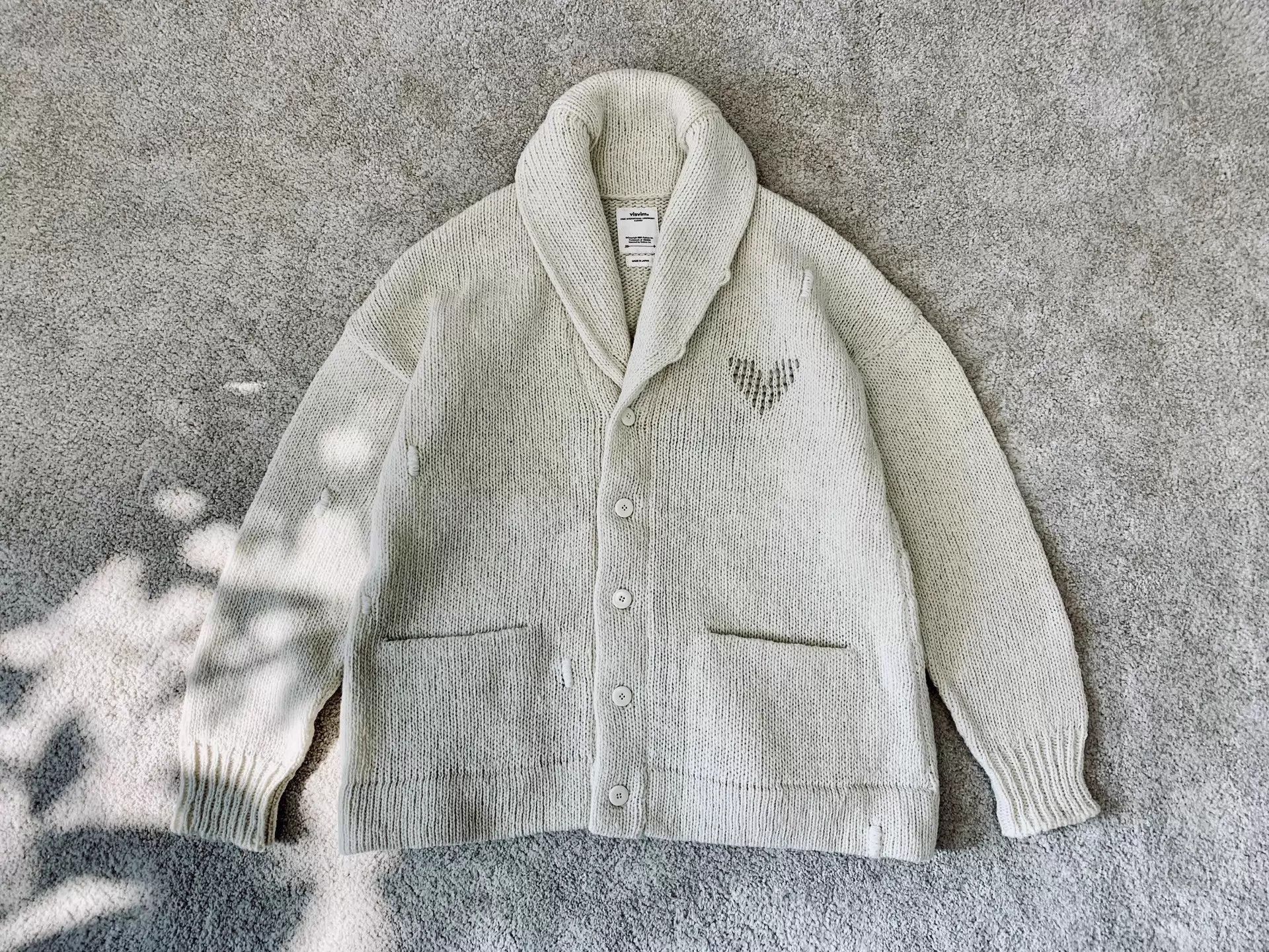 Visvim Beige Button-Up Cardigan with Pockets - XXL Size US XXL / EU 58 / 5 - 9 Thumbnail