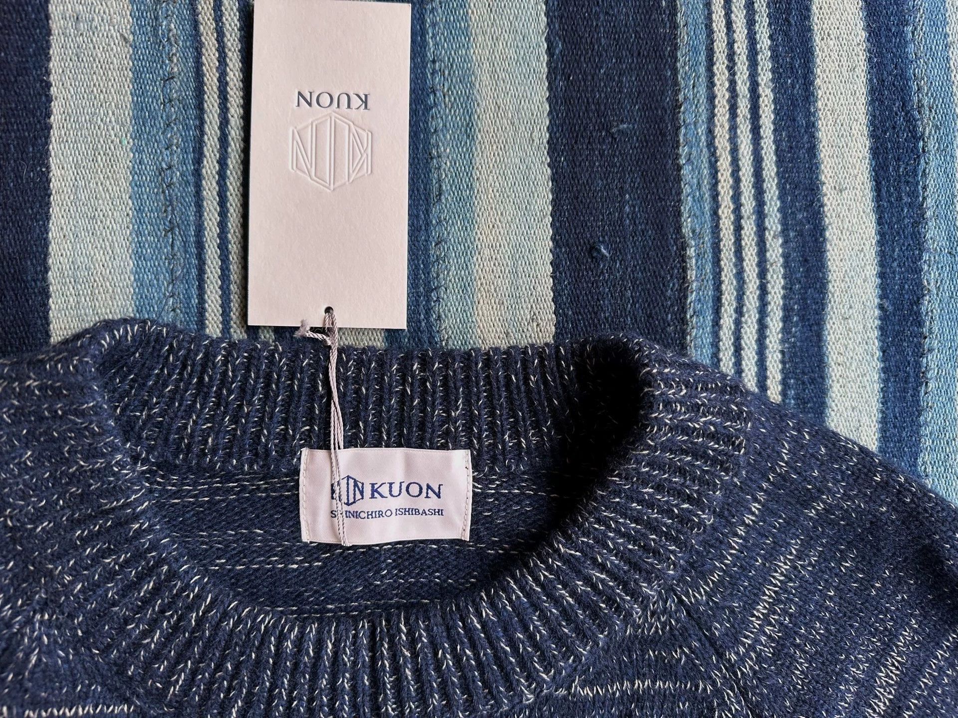KUON Blue Patterned Knit Sweater Size S Size US S / EU 44-46 / 1 - 4 Thumbnail