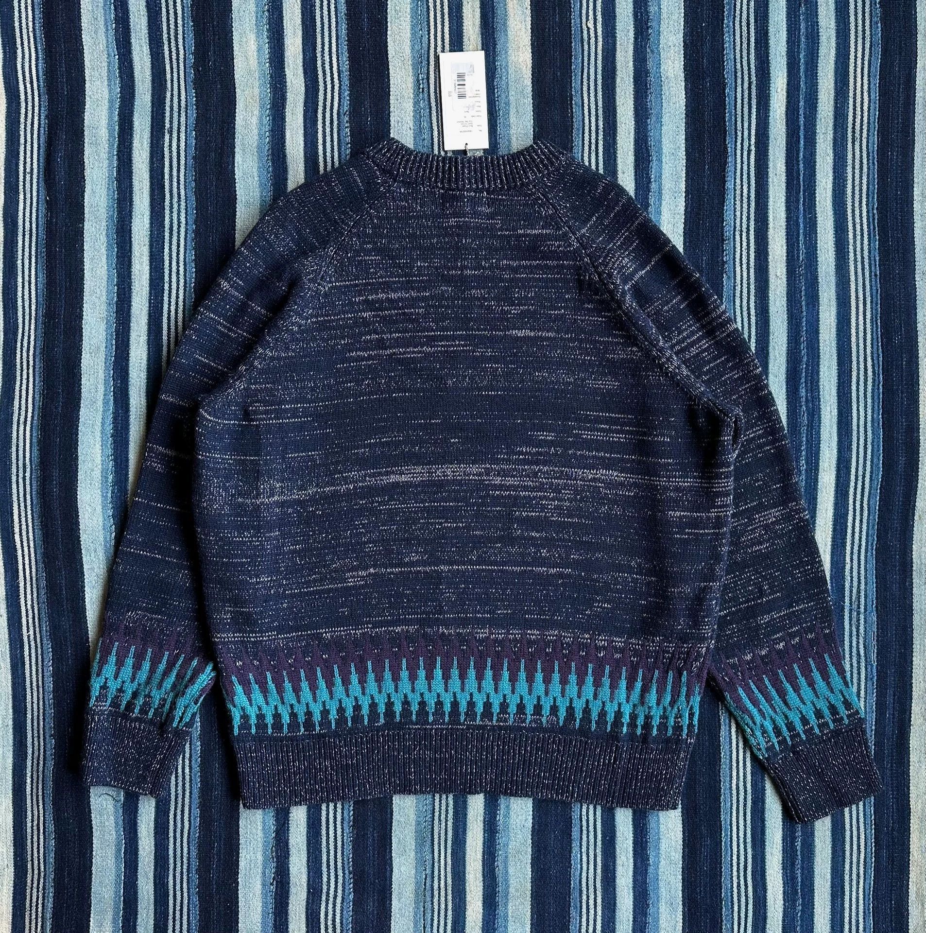 KUON Blue Patterned Knit Sweater Size S Size US S / EU 44-46 / 1 - 2 Thumbnail