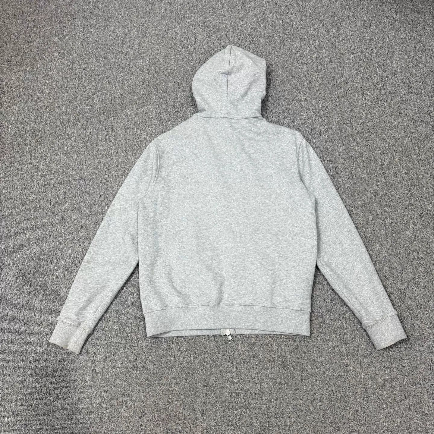 Moncler Gray Zip-Up Hoodie with Embroidered Logo Size US M / EU 48-50 / 2 - 2 Thumbnail