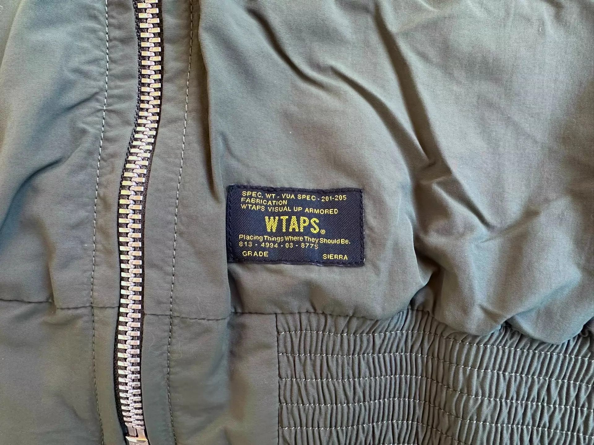 Wtaps Green Bomber Jacket with Zip Closure and Pockets Size US S / EU 44-46 / 1 - 7 Thumbnail