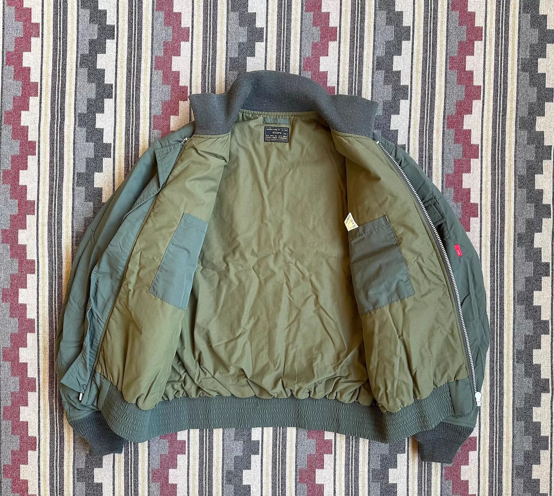 Wtaps Green Bomber Jacket with Zip Closure and Pockets Size US S / EU 44-46 / 1 - 3 Thumbnail