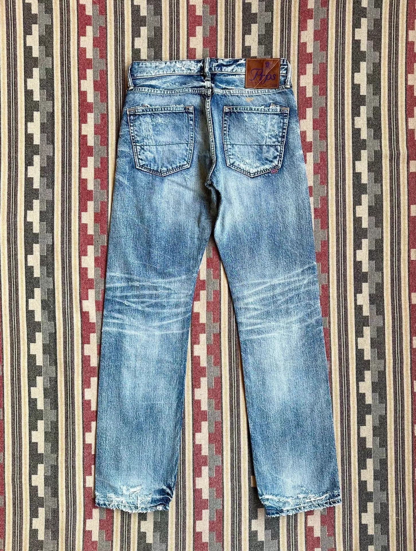 Prps Blue Distressed Denim Jeans Size 32 Size US 32 / EU 48 - 2 Thumbnail