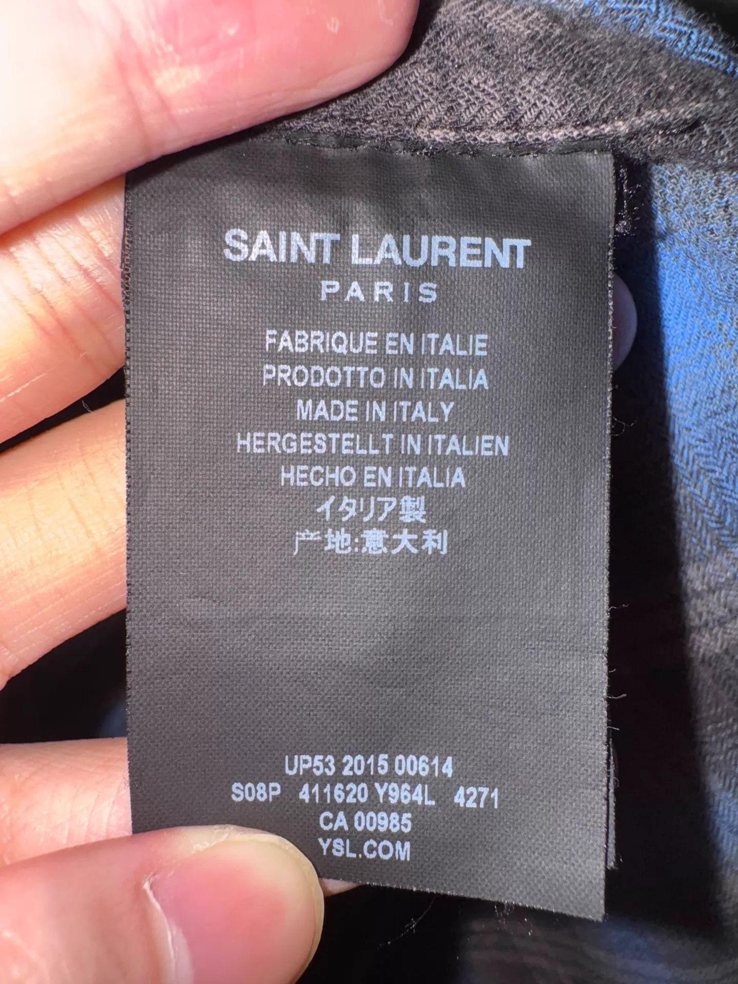 Saint Laurent Paris Plaid Long-Sleeve Button-Up Shirt Size US S / EU 44-46 / 1 - 6 Thumbnail