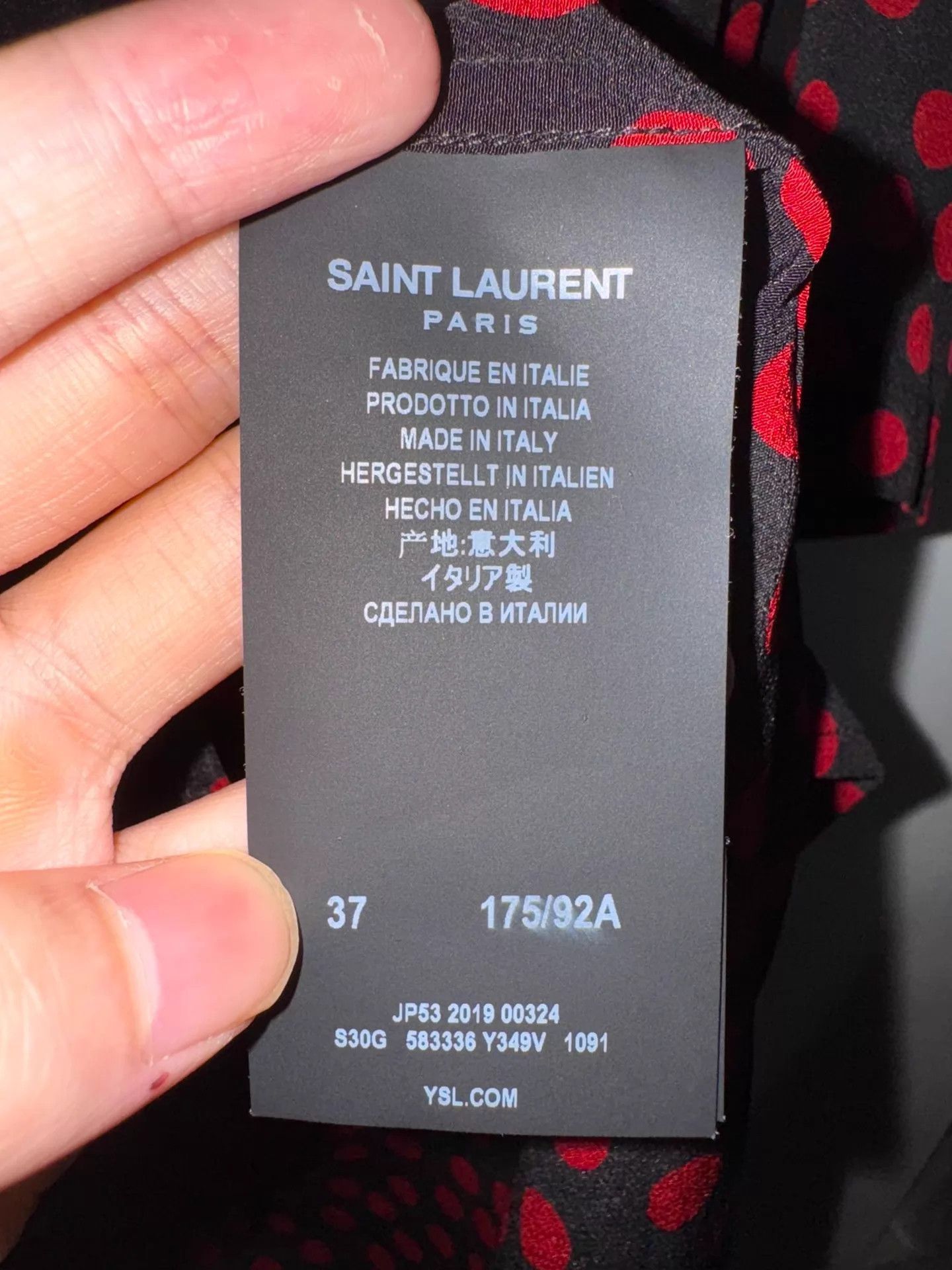 Saint Laurent Paris Short Sleeve Polka Dot Polo Shirt Multi XS Size US XS / EU 42 / 0 - 7 Thumbnail